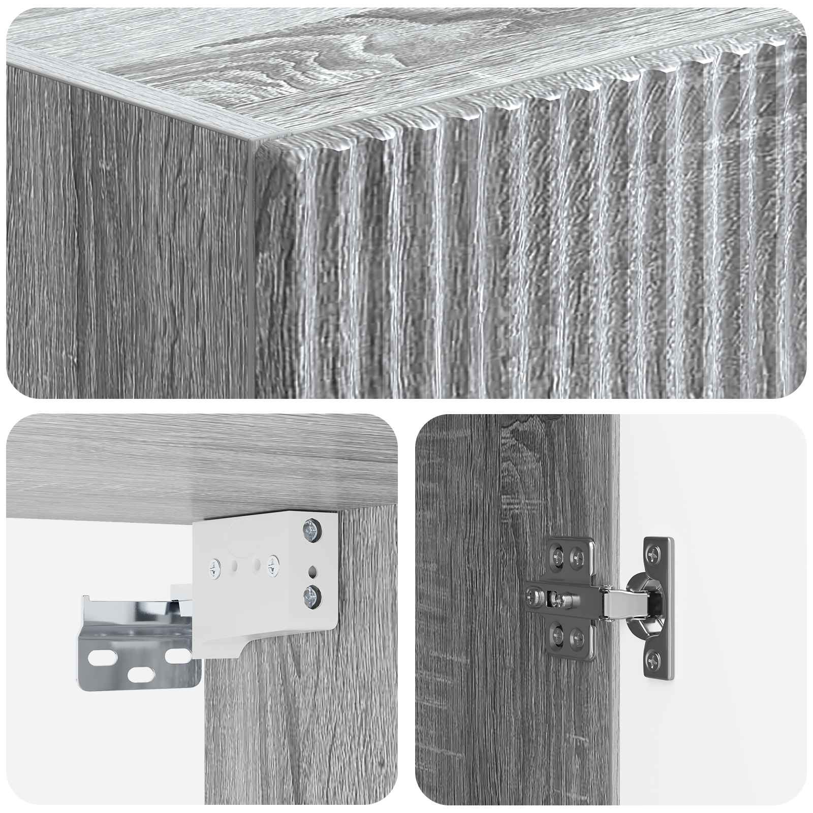 Armoire Murale Sonoma gris 33 x 34,5 x 90 cm Bois d'ingénierie - XIOS
