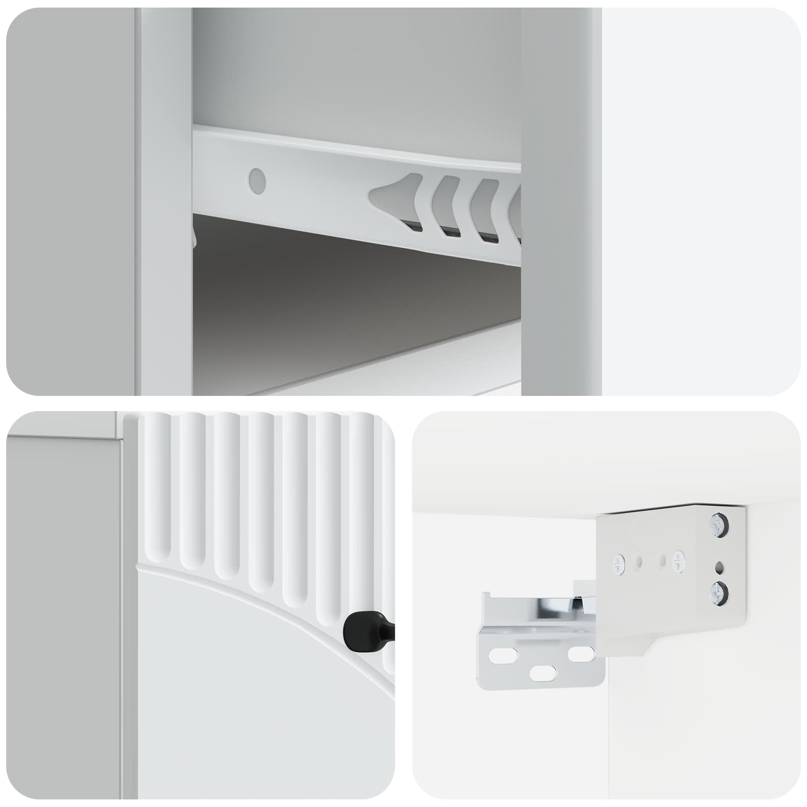 Cabinet de chevet mural 2 pcs Blanc 34,5 x 33 x 20 cm - XIOS