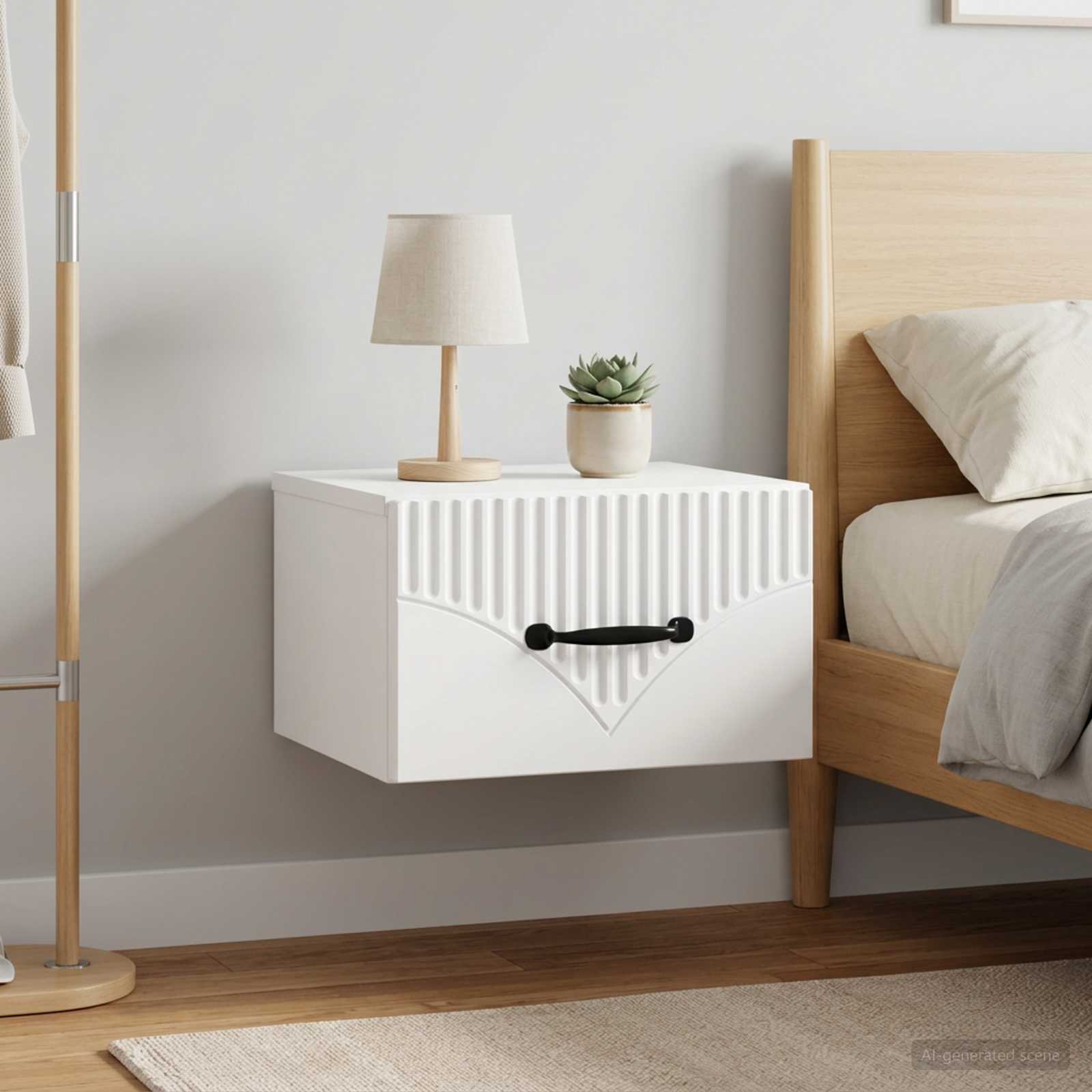Cabinet de chevet mural 2 pcs Blanc 34,5 x 33 x 20 cm - XIOS