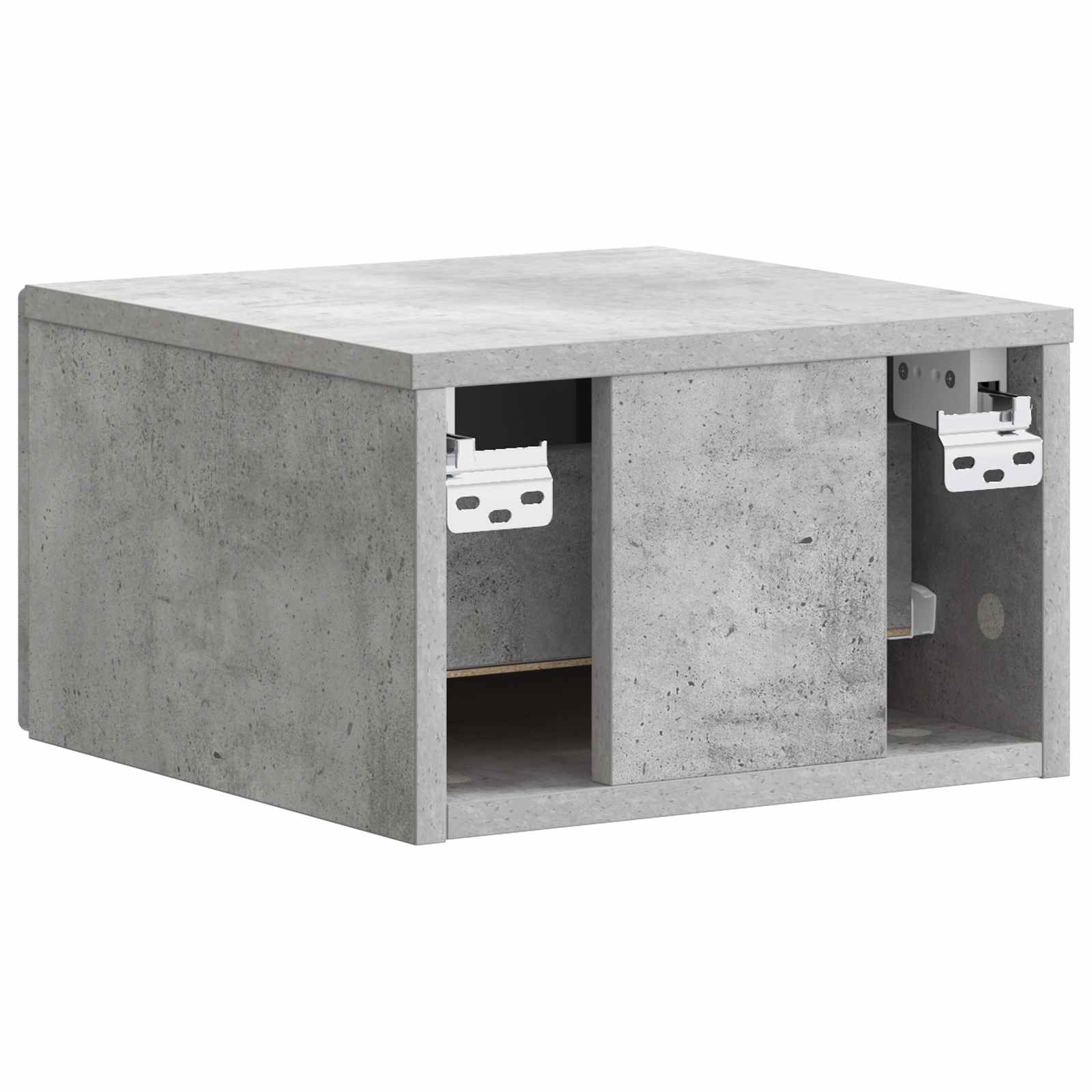 Cabinet de chevet mural 2 pc Gris béton 34,5 x 33 x 20 cm - XIOS