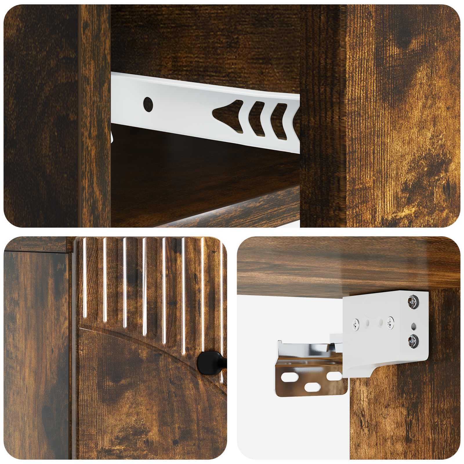 Cabinet de chevet mural 2 pcs Chêne fumé 34,5 x 33 x 20 cm - XIOS