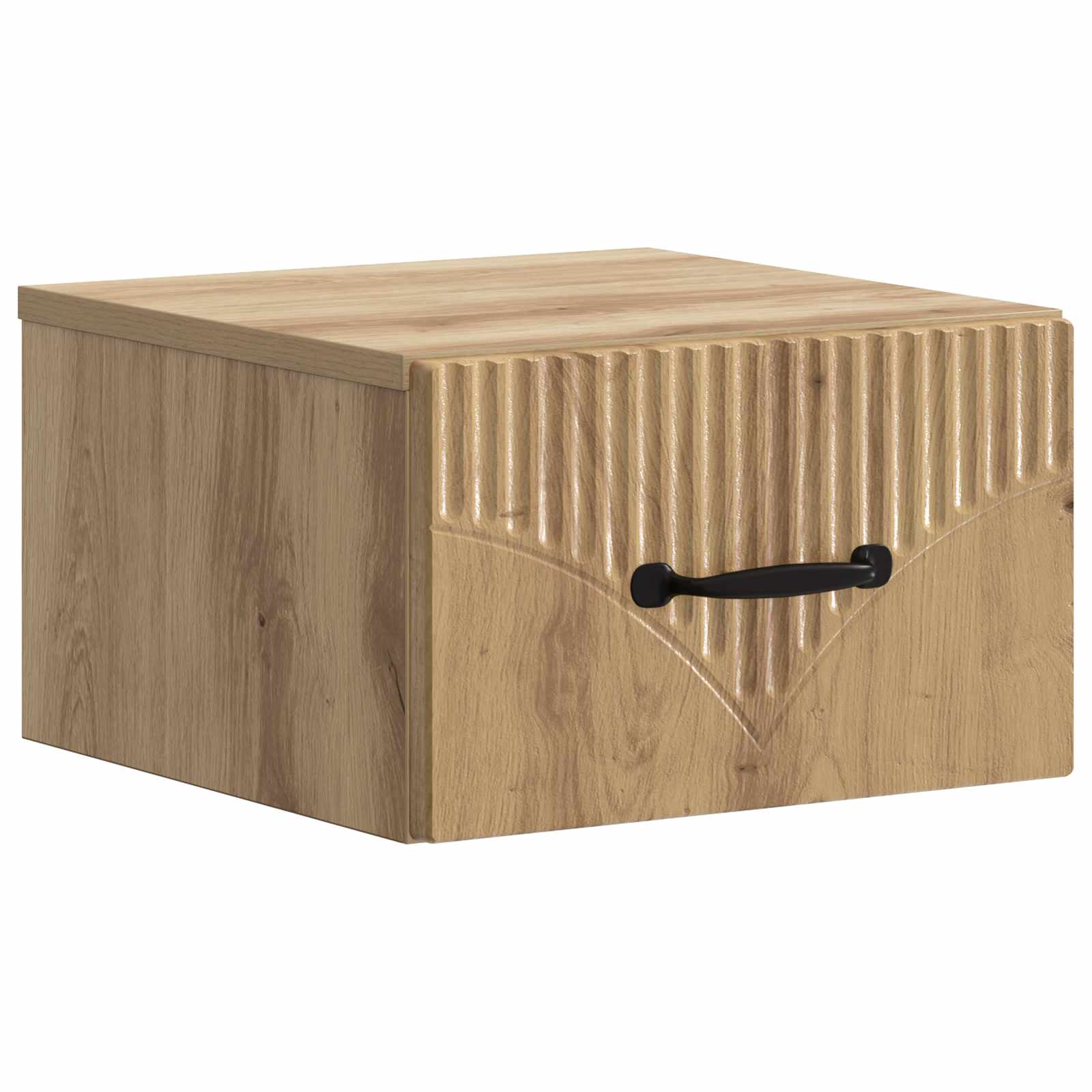 Cabinet de chevet mural 2 pc Chêne artisanal 34,5 x 33 x 20 cm