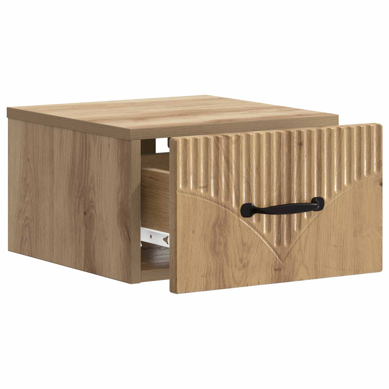Cabinet de chevet mural 2 pc Chêne artisanal 34,5 x 33 x 20 cm