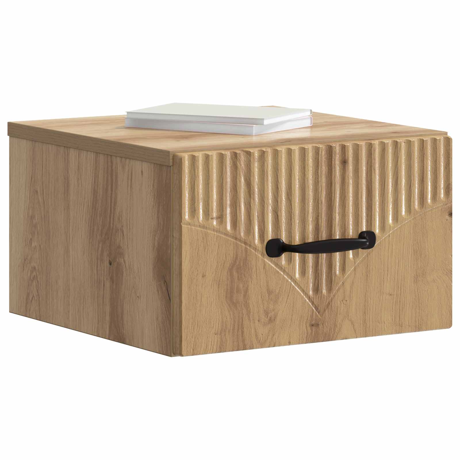Cabinet de chevet mural 2 pc Chêne artisanal 34,5 x 33 x 20 cm