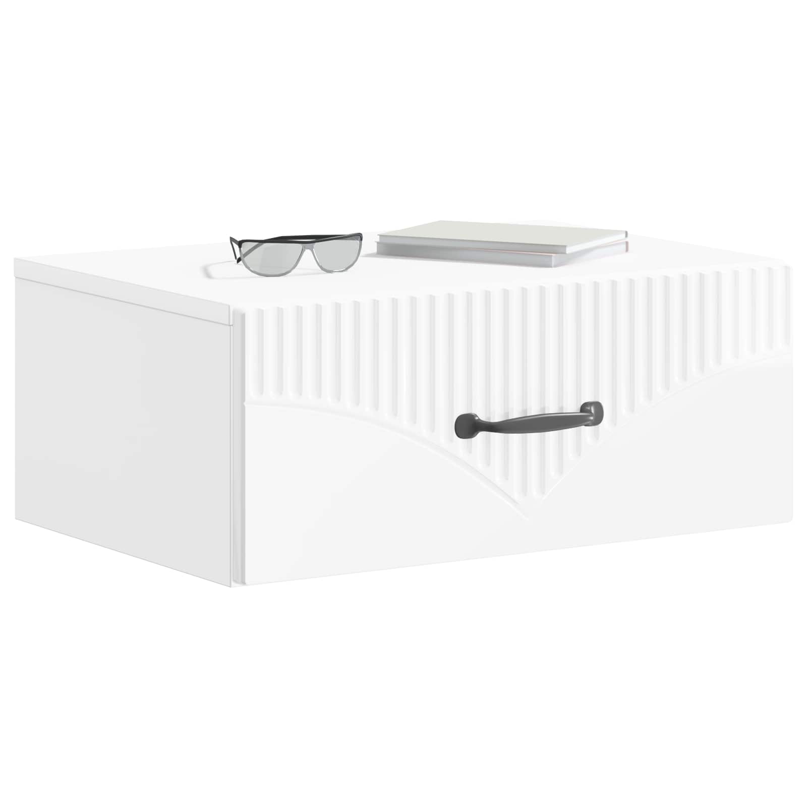 Cabinet de chevet mural Blanc brillant 49 x 34,5 x 20 cm - XIOS