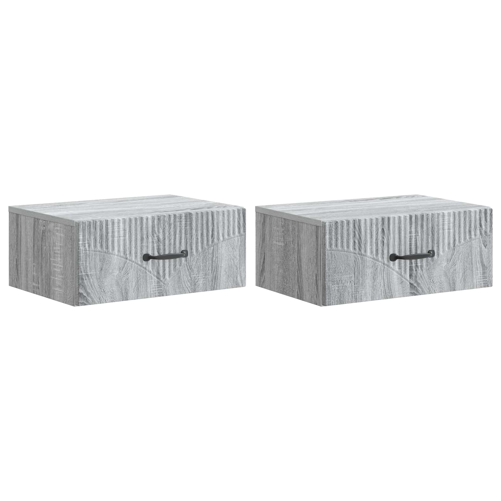 Cabinet de chevet mural 2 pcs Sonoma gris 49 x 34,5 x 20 cm - XIOS
