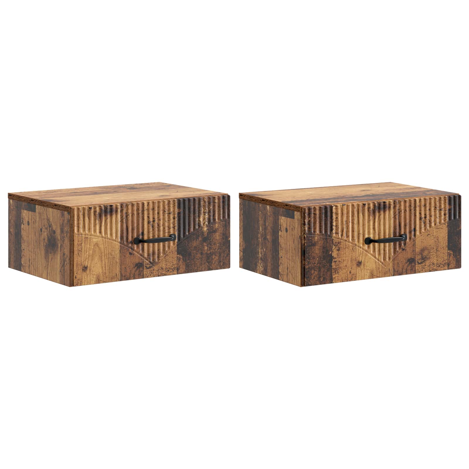 Cabinet de chevet mural 2 pcs Bois ancien 49 x 34,5 x 20 cm - XIOS