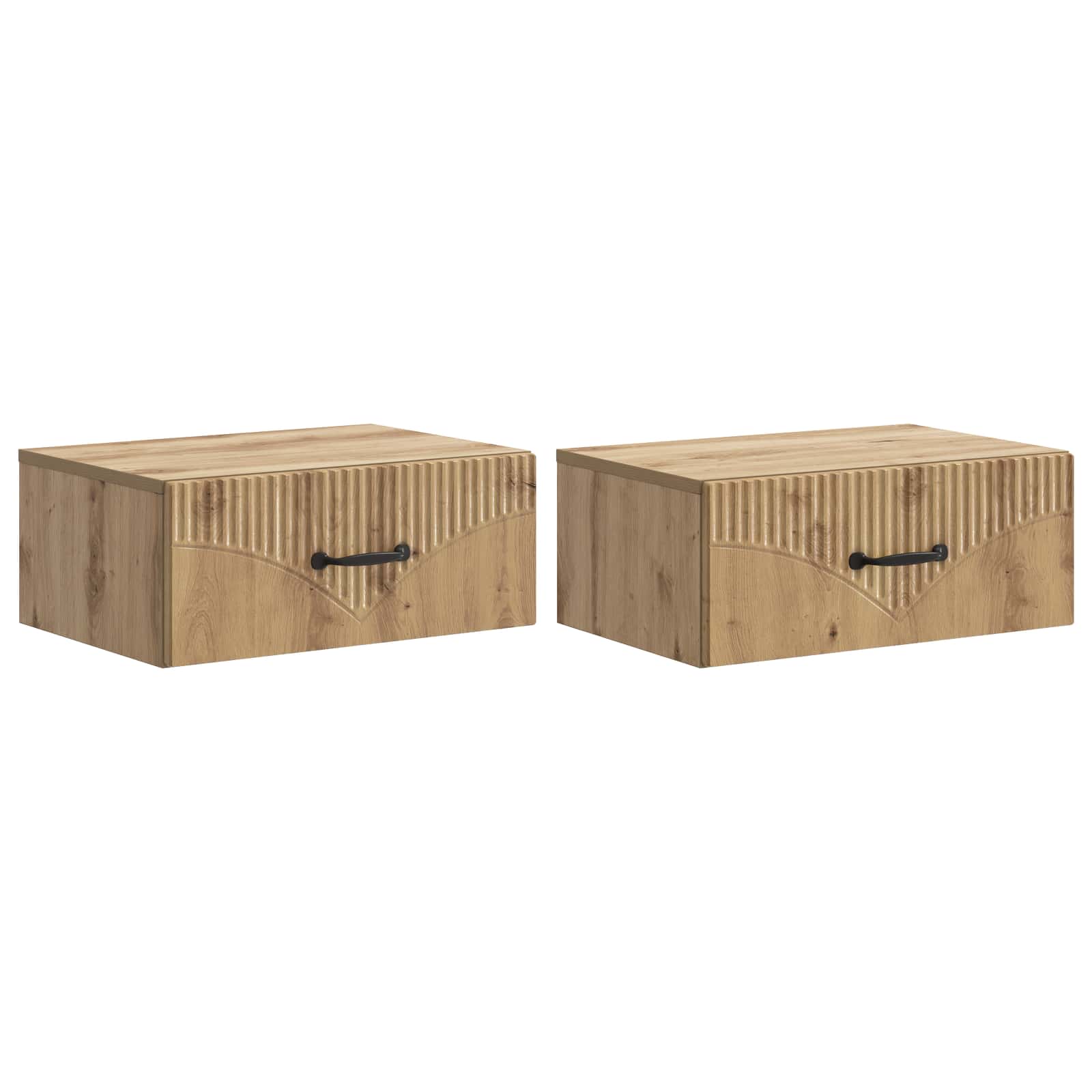 Cabinet de chevet mural 2 pcs Chêne artisanal 49 x 34,5 x 20 cm - XIOS