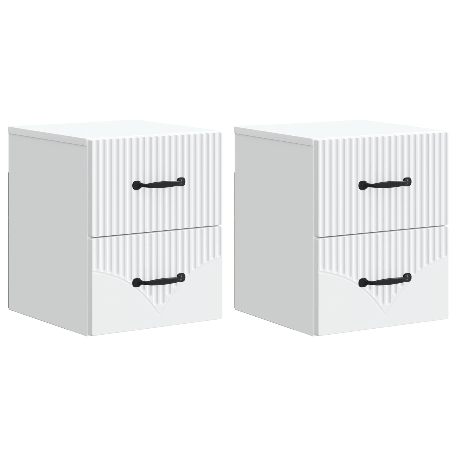 Cabinet de chevet mural 2 pcs Blanc 34,5 x 33 x 40 cm - XIOS