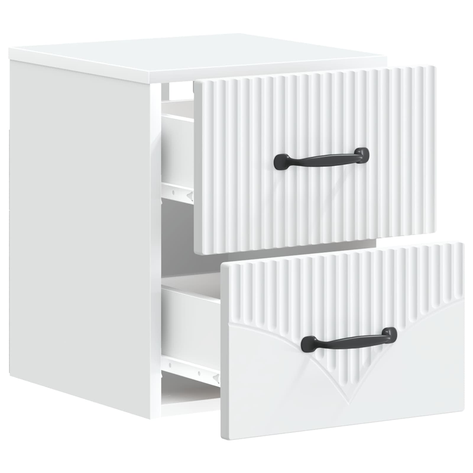 Cabinet de chevet mural 2 pcs Blanc 34,5 x 33 x 40 cm - XIOS