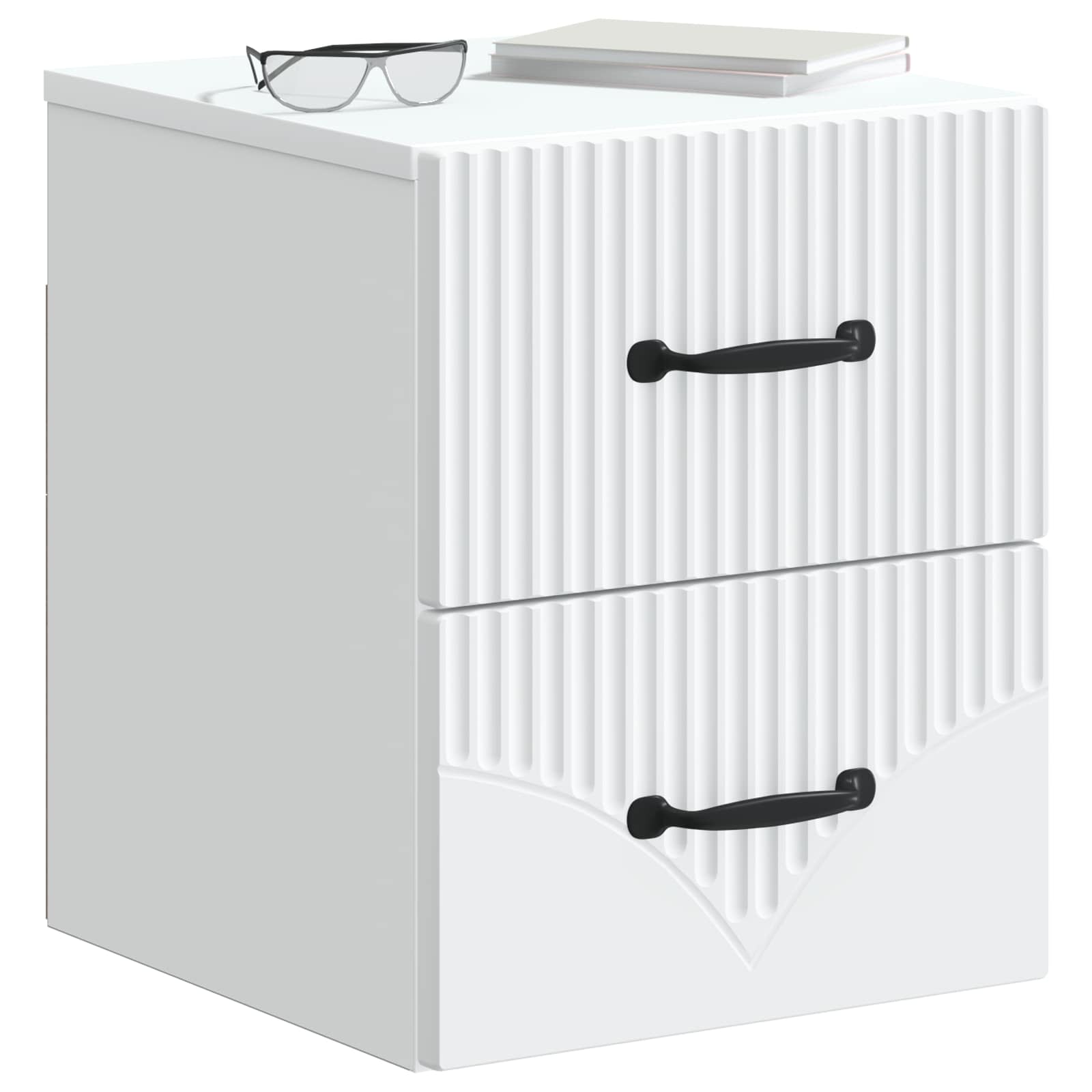 Cabinet de chevet mural 2 pcs Blanc 34,5 x 33 x 40 cm - XIOS