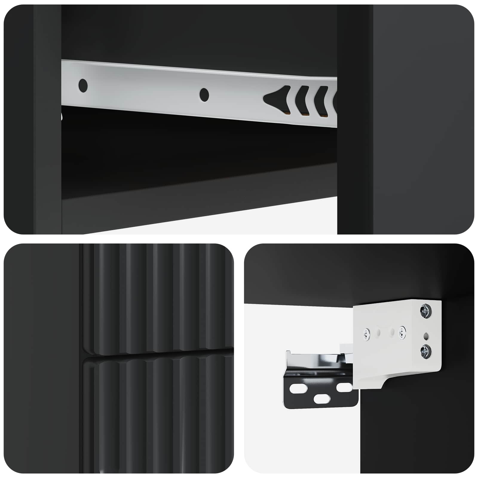 Cabinet de chevet mural 2 pcs Noir 34,5 x 33 x 40 cm - XIOS