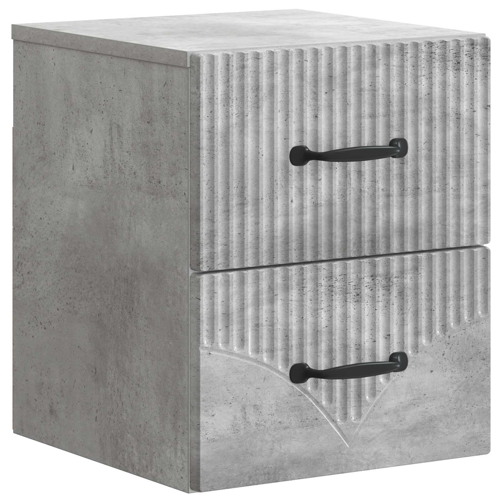 Cabinet de chevet mural 2 pcs Gris béton 34,5 x 33 x 40 cm - XIOS