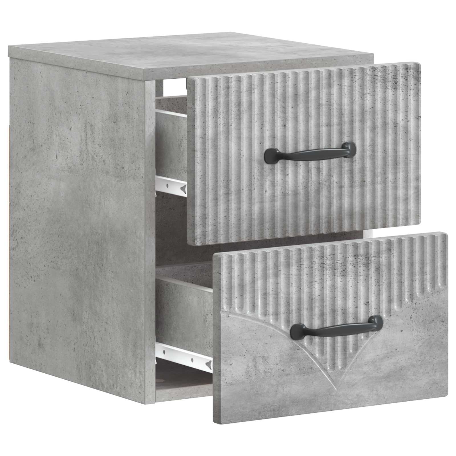 Cabinet de chevet mural 2 pcs Gris béton 34,5 x 33 x 40 cm - XIOS