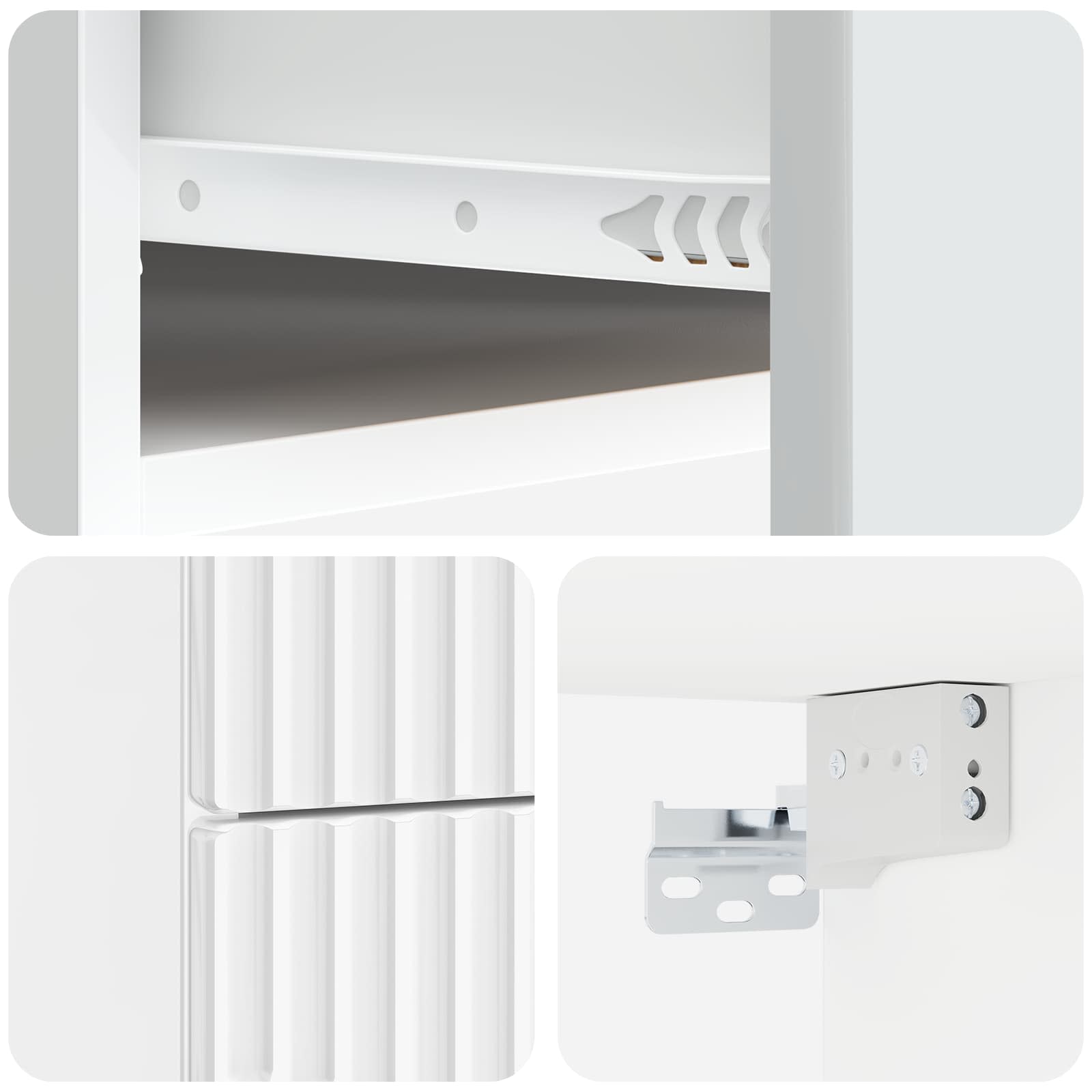 Cabinet de chevet mural 2 pcs Blanc brillant 34,5 x 33 x 40 cm - XIOS