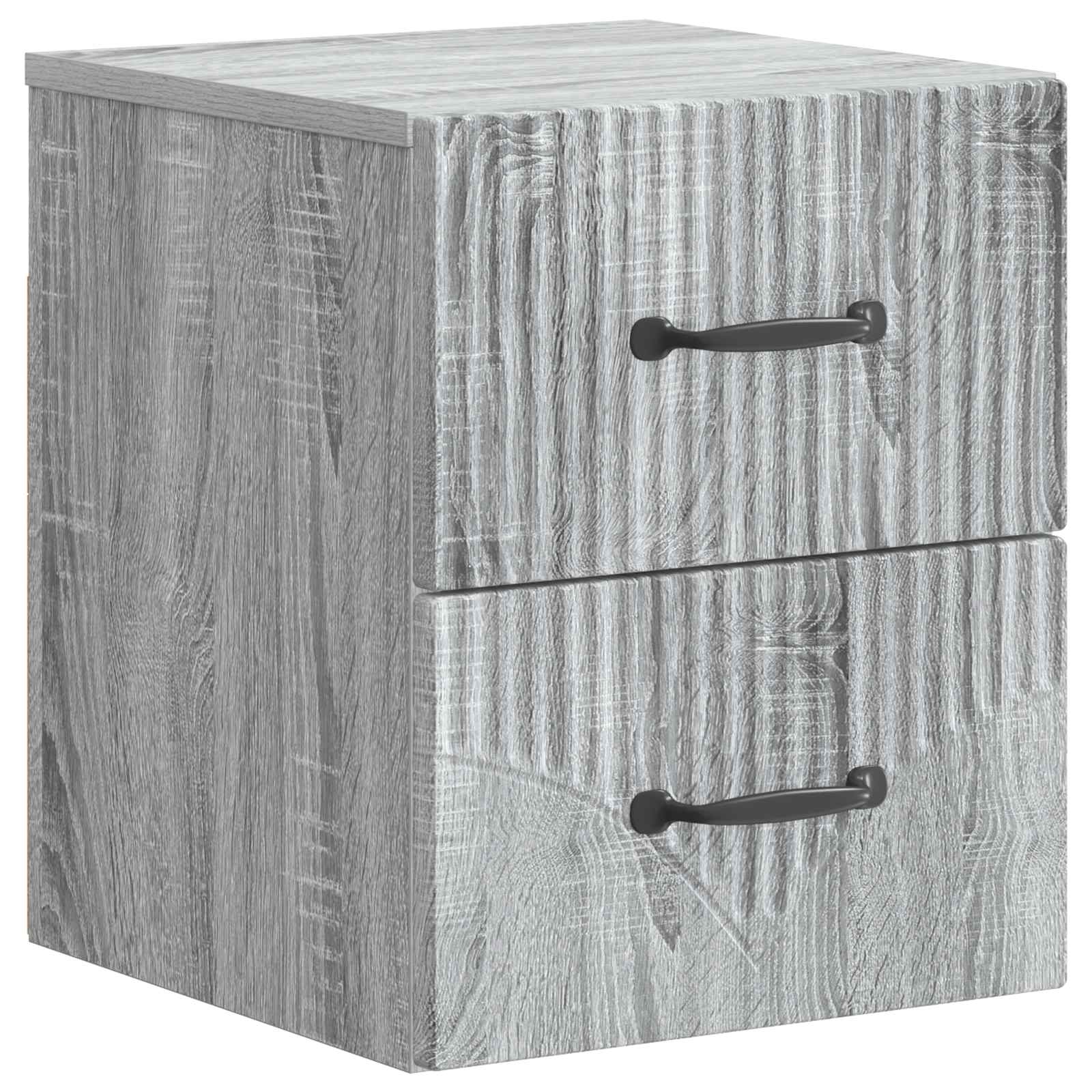 Cabinet de chevet mural 2 pcs Sonoma gris 34,5 x 33 x 40 cm - XIOS