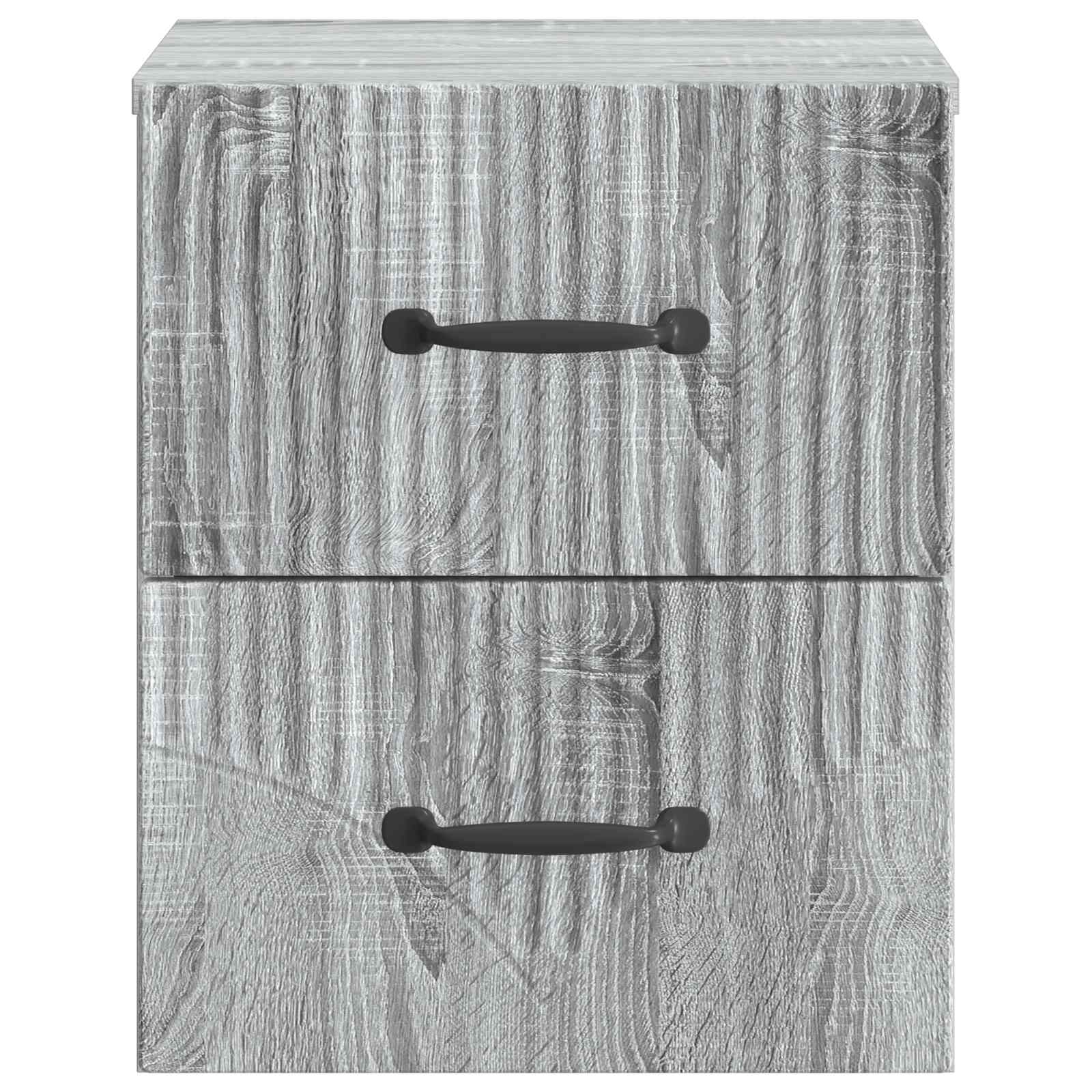 Cabinet de chevet mural 2 pcs Sonoma gris 34,5 x 33 x 40 cm - XIOS