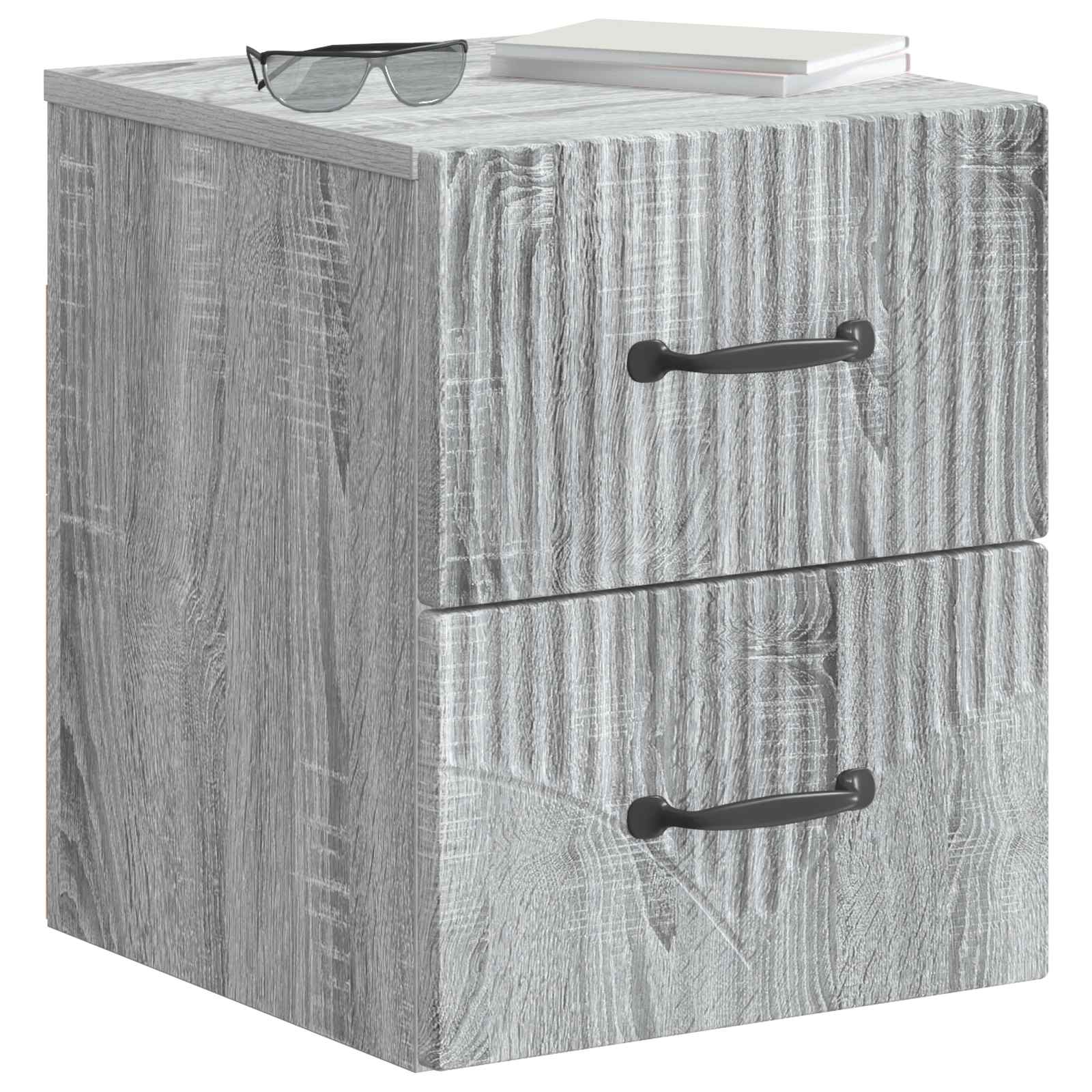 Cabinet de chevet mural 2 pcs Sonoma gris 34,5 x 33 x 40 cm - XIOS