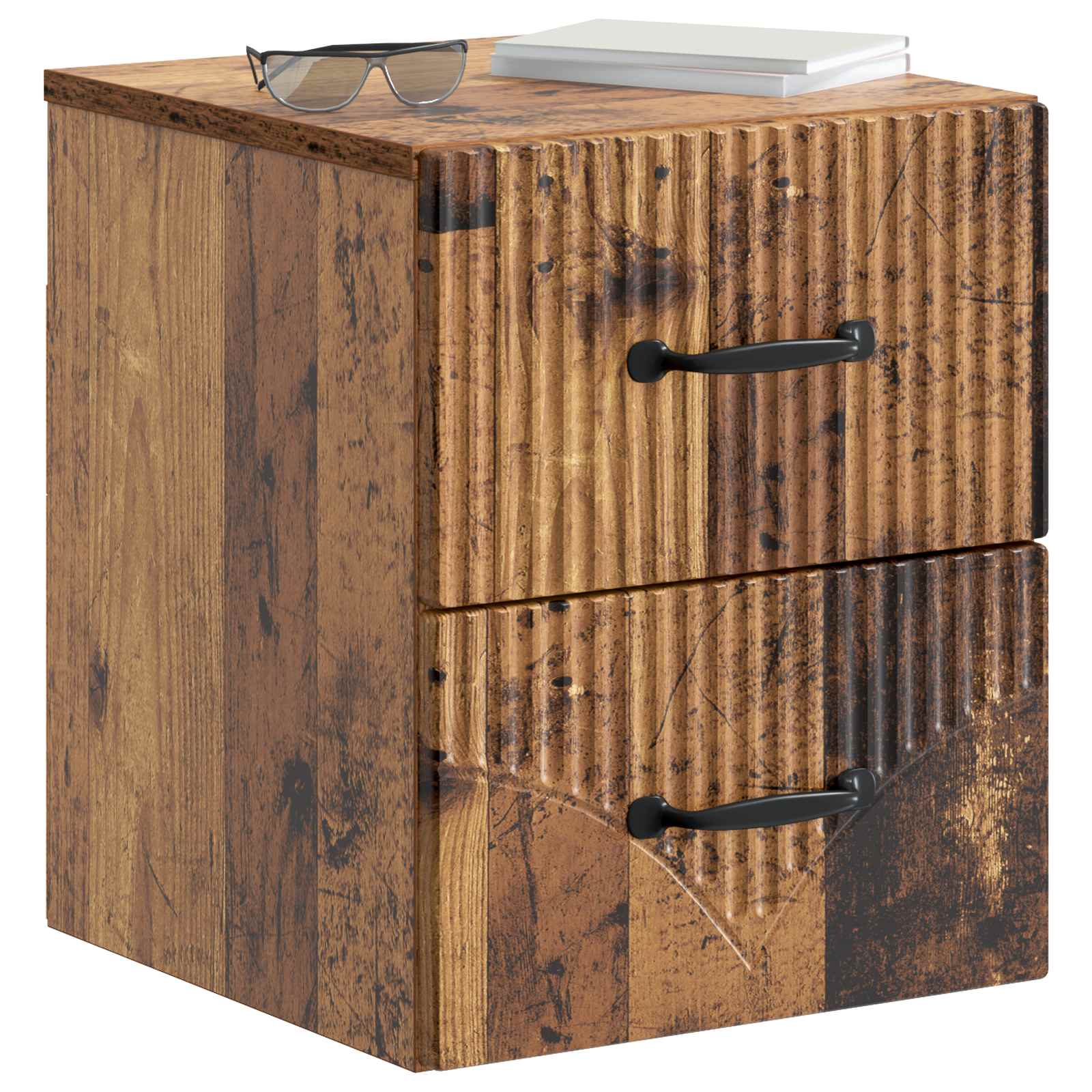 Cabinet de chevet mural 2 pcs Bois ancien 34,5 x 33 x 40 cm - XIOS