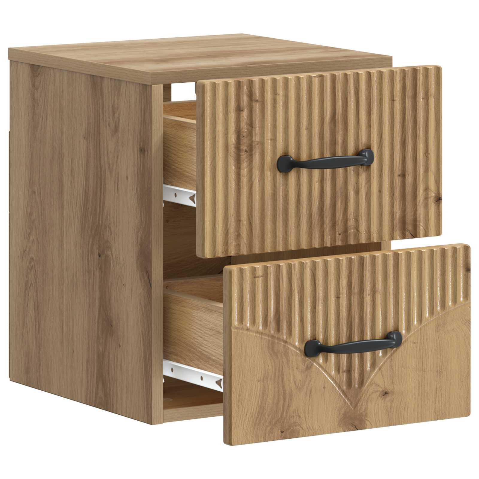 Cabinet de chevet mural 2 pcs Chêne artisanal 34,5 x 33 x 40 cm - XIOS