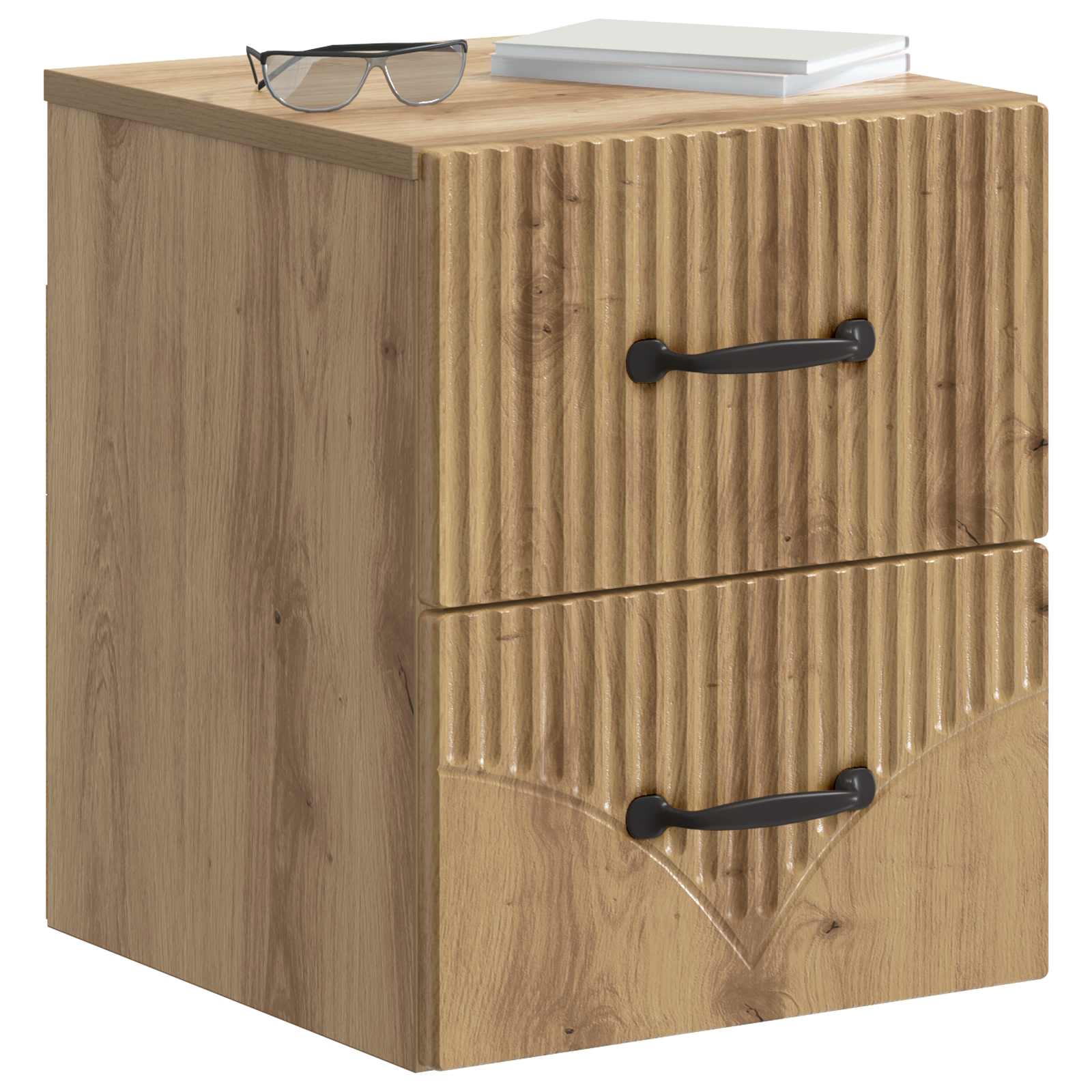 Cabinet de chevet mural 2 pcs Chêne artisanal 34,5 x 33 x 40 cm - XIOS