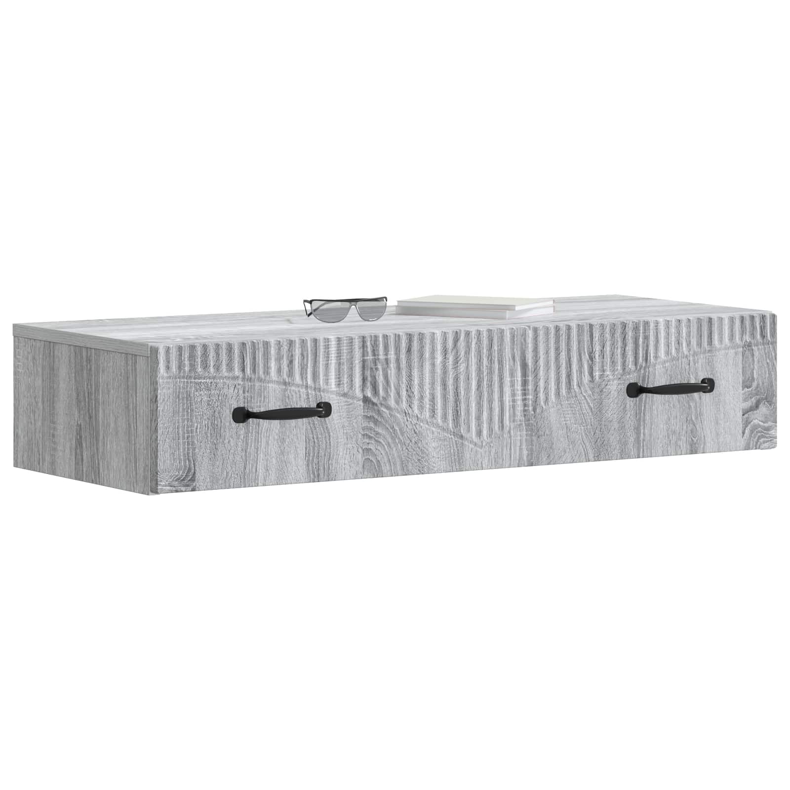 Table d'appoint murale Sonoma gris 87,5 x 34,5 x 17 cm - XIOS