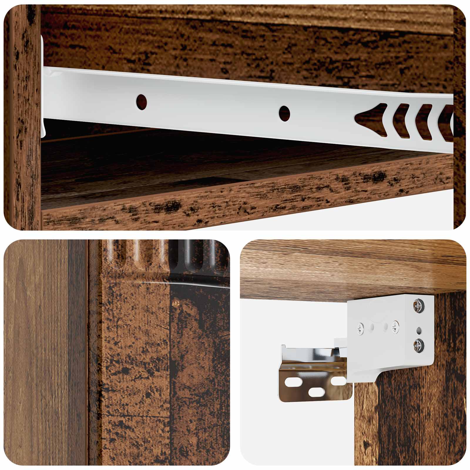 Table d'appoint murale Bois ancien 87,5 x 34,5 x 17 cm - XIOS