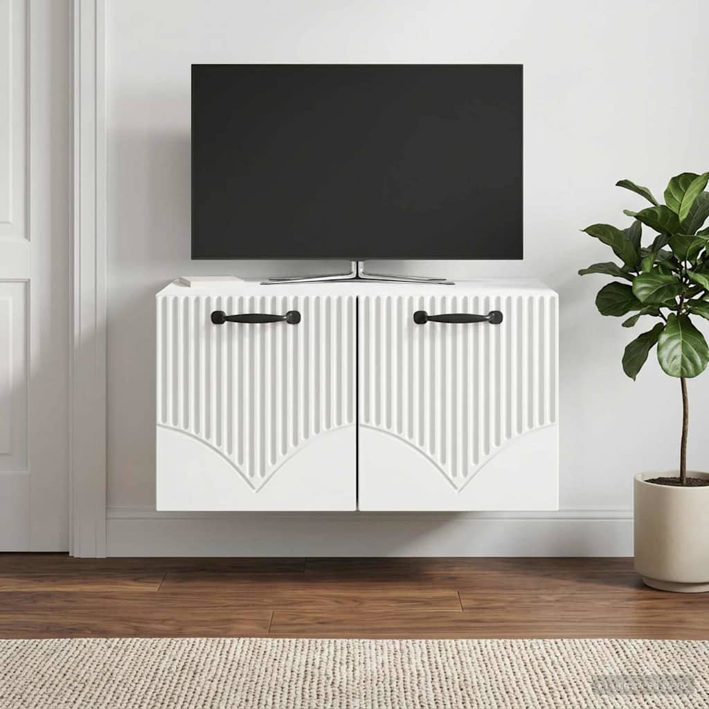 Meuble TV mural Blanc 59,5 x 41 x 30 cm Bois d'ingénierie - XIOS
