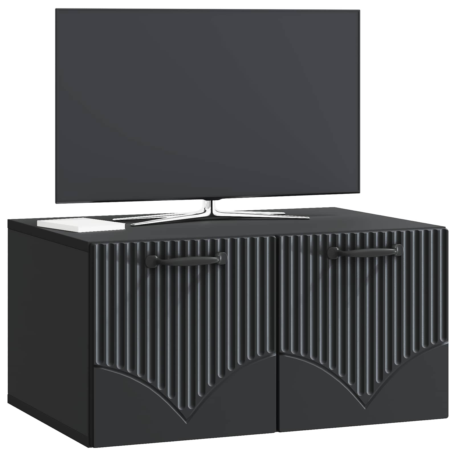 Meuble TV mural Noir 59,5 x 41 x 30 cm Bois d'ingénierie - XIOS
