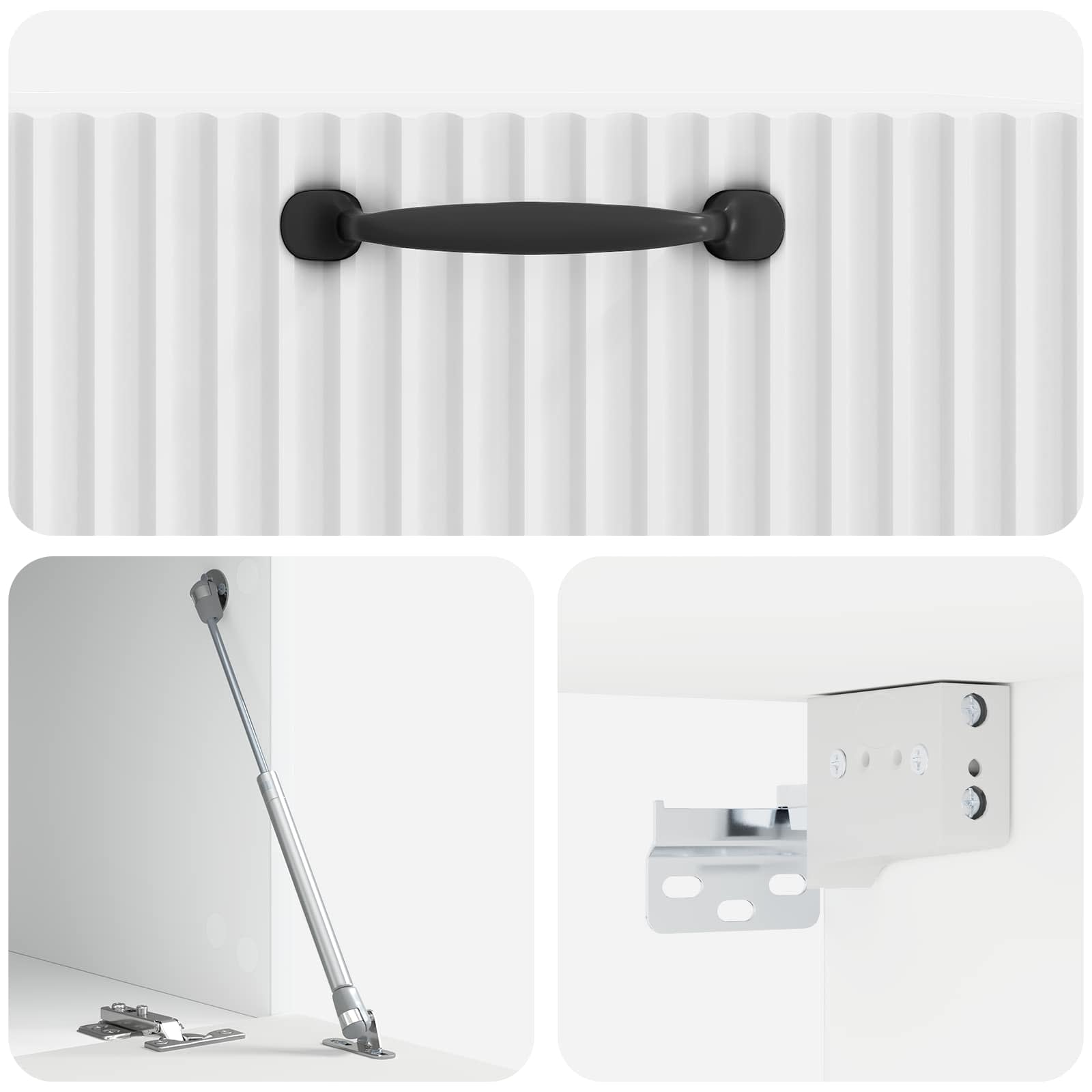Meuble TV mural Montage mural Blanc brillant 59,5 x 41 x 30 cm - XIOS
