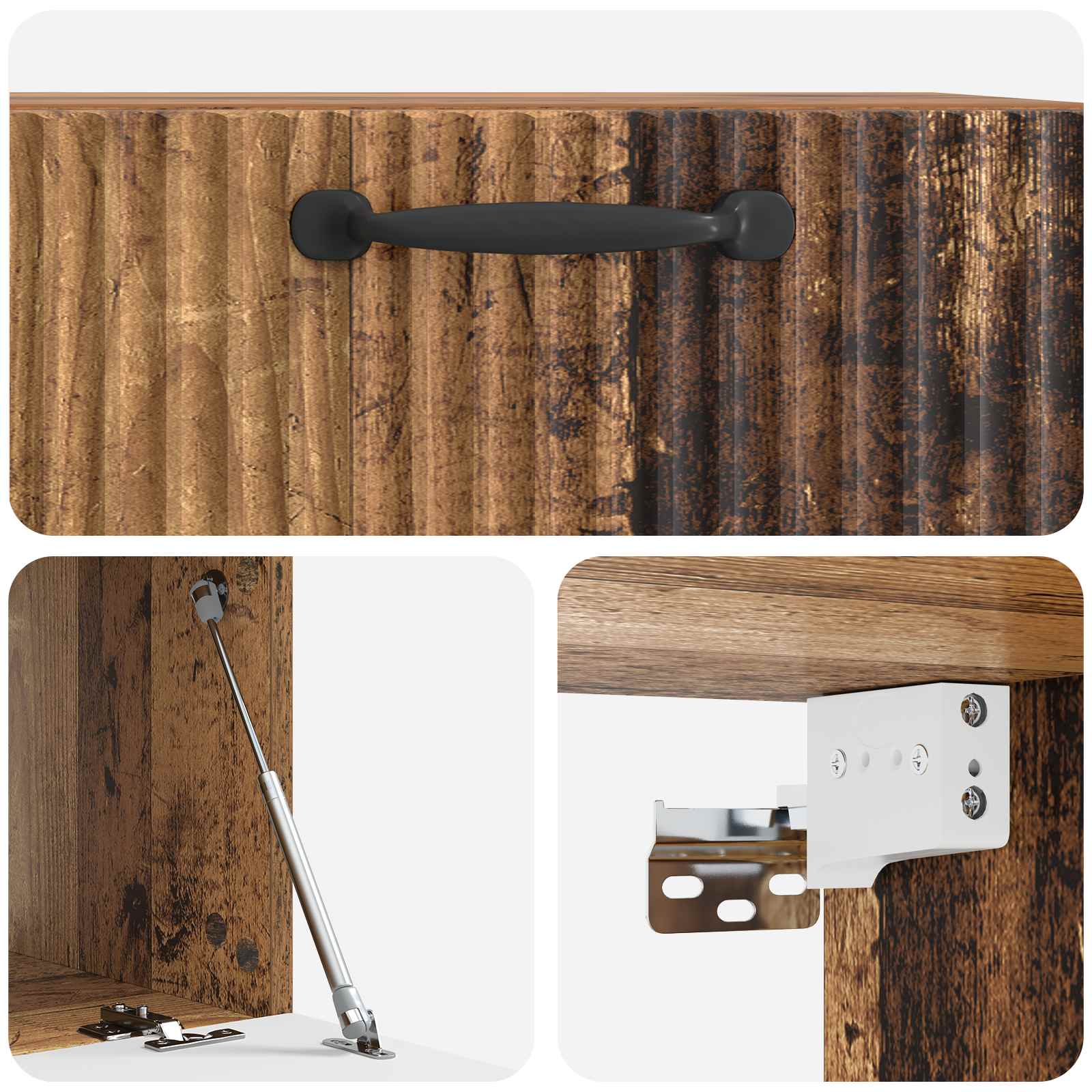 Meuble TV mural Bois ancien 59,5 x 41 x 30 cm Bois d'ingénierie - XIOS