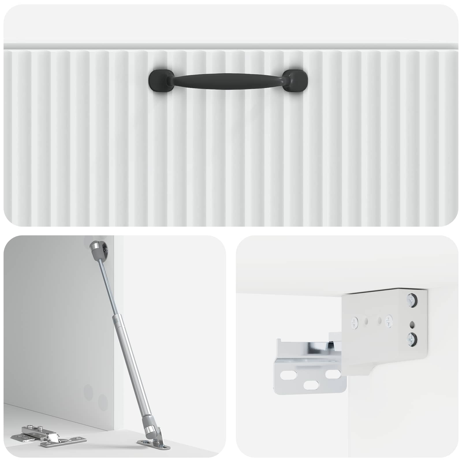 Meuble TV mural Blanc 78,5 x 41 x 30 cm Bois d'ingénierie - XIOS