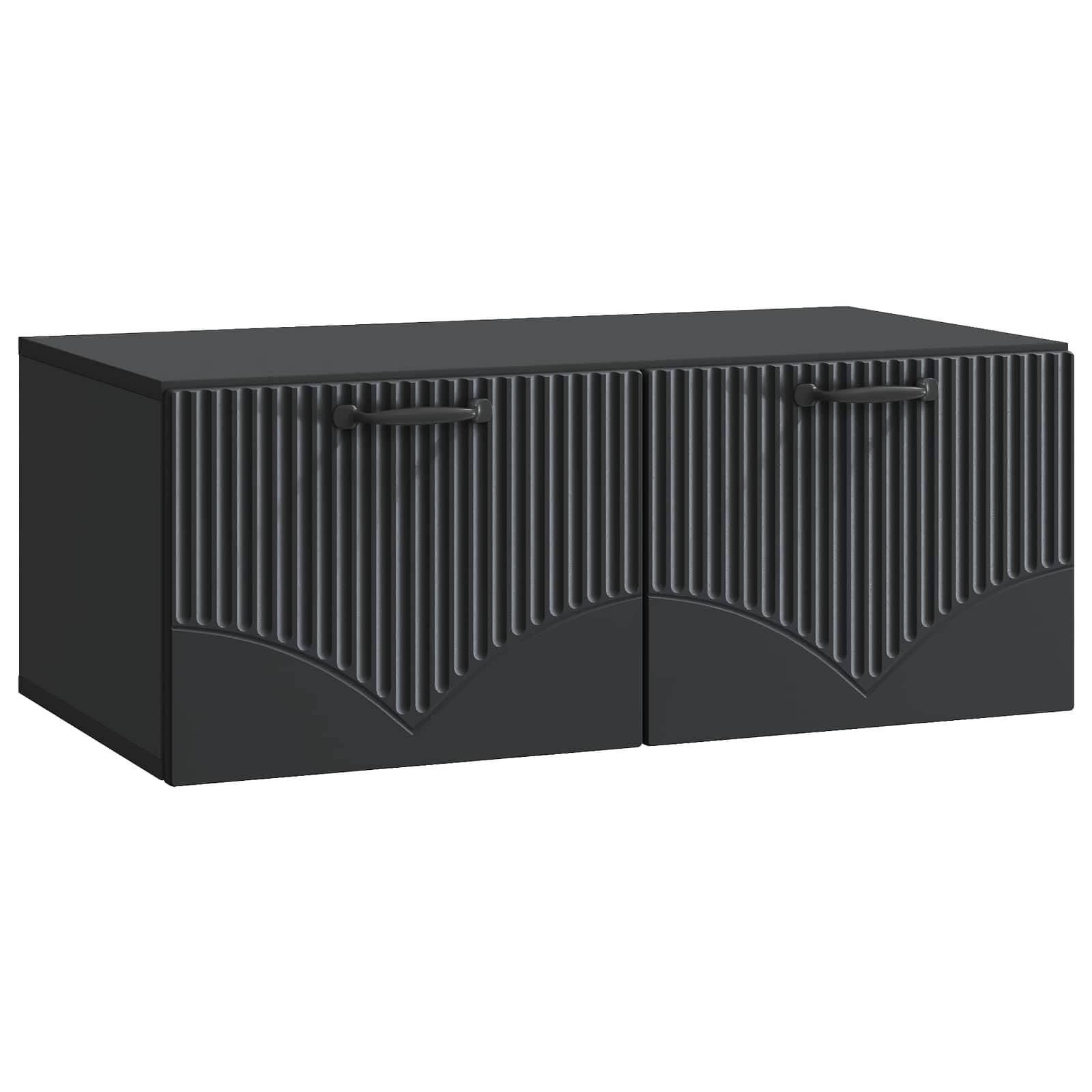 Meuble TV mural Noir 78,5 x 41 x 30 cm Bois d'ingénierie - XIOS