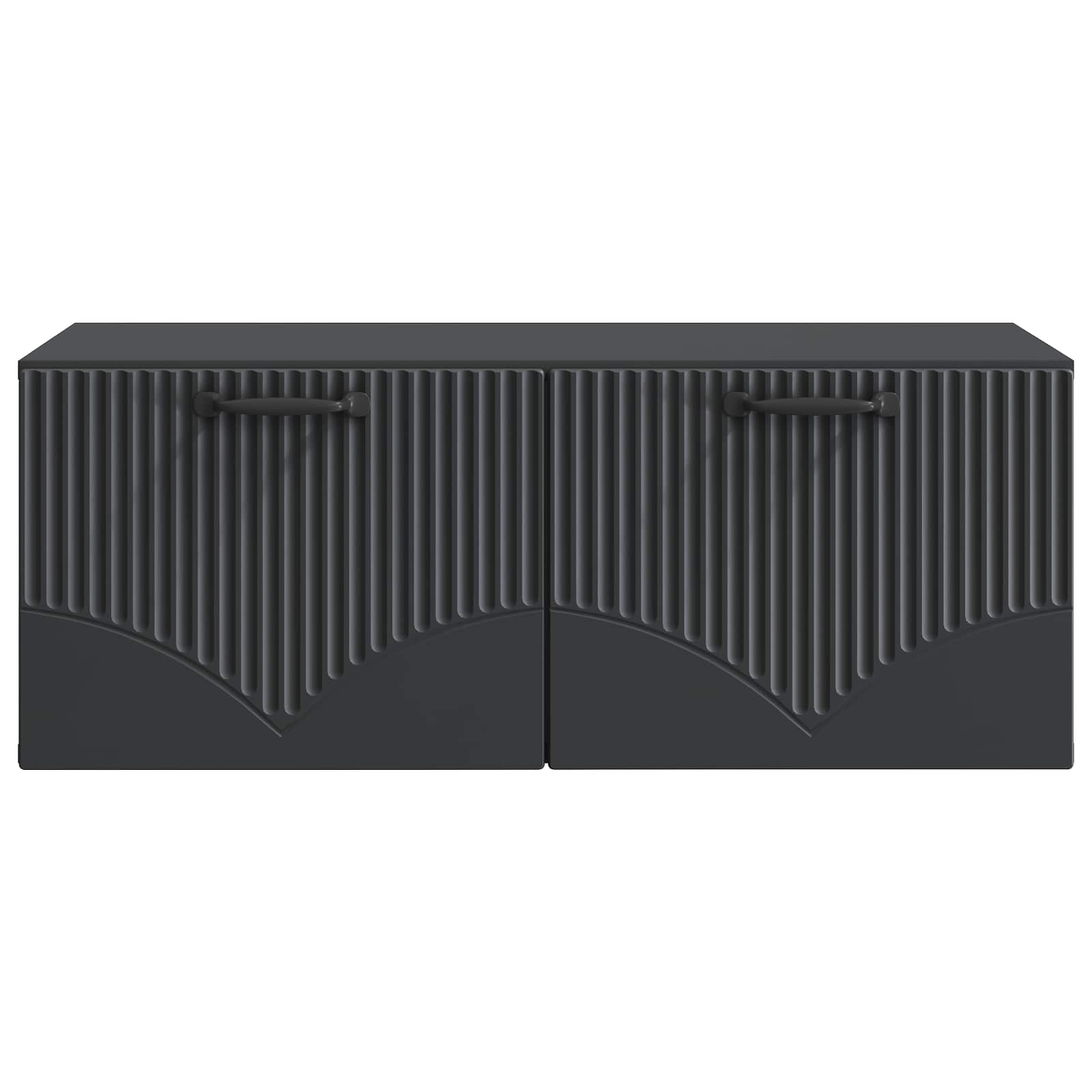 Meuble TV mural Noir 78,5 x 41 x 30 cm Bois d'ingénierie - XIOS