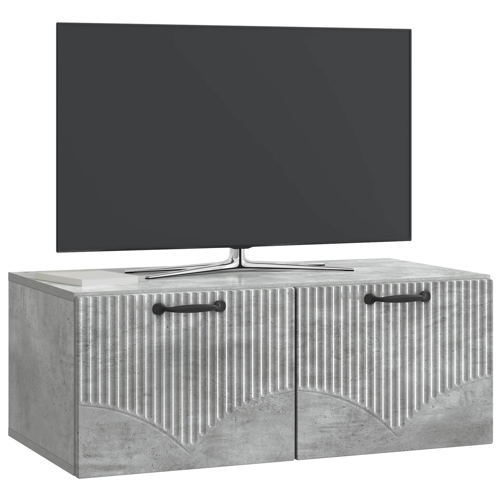 Meuble TV mural Gris béton 78,5 x 41 x 30 cm Bois d'ingénierie - XIOS