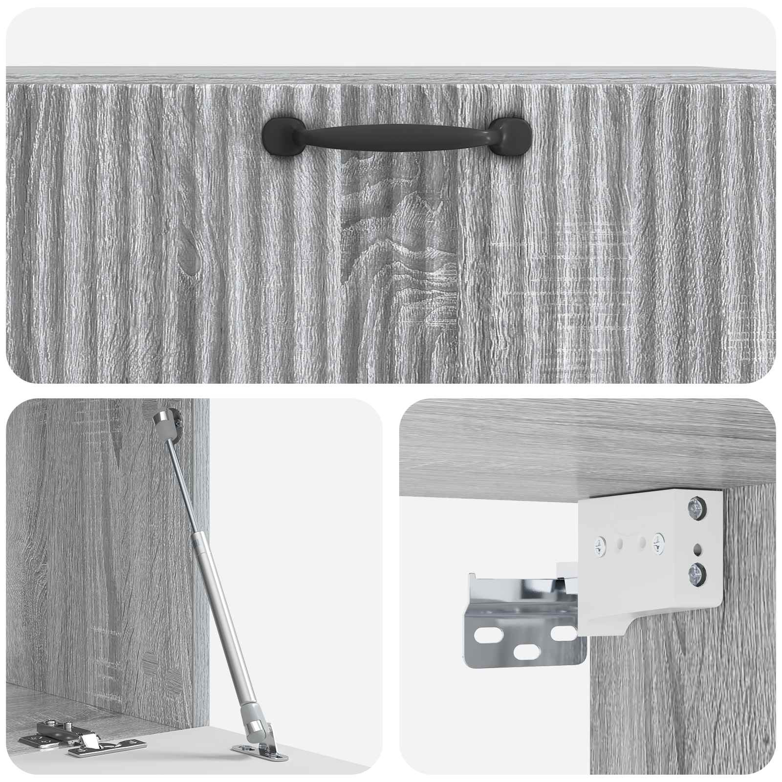 Meuble TV mural Sonoma gris 78,5 x 41 x 30 cm Bois d'ingénierie - XIOS