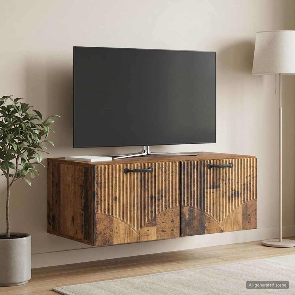 Meuble TV mural Bois ancien 78,5 x 41 x 30 cm Bois d'ingénierie - XIOS