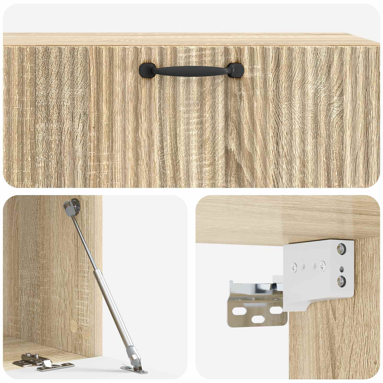 Meuble TV mural Chêne Sonoma 98 x 41 x 30 cm Bois d'ingénierie - XIOS