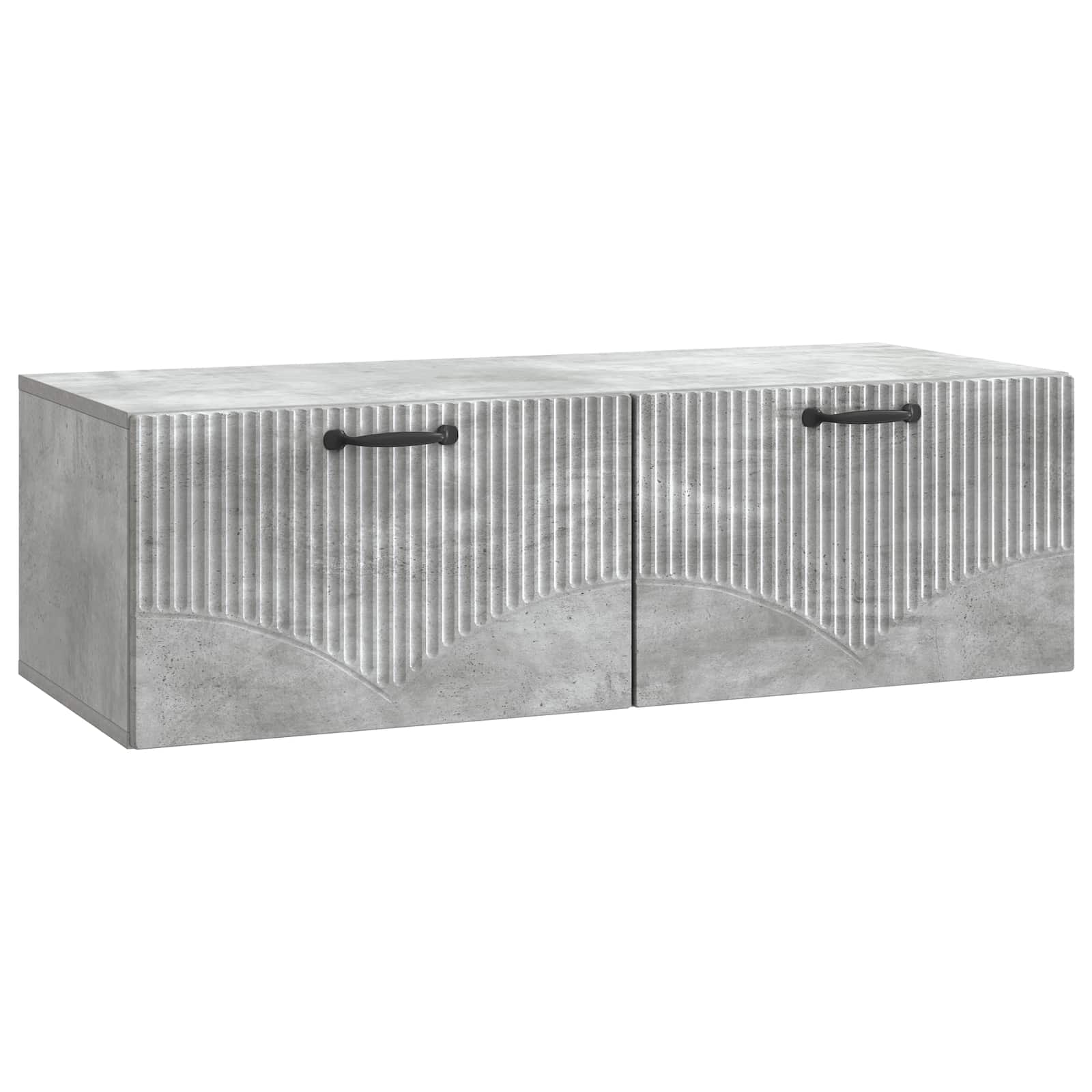 Meuble TV mural Gris béton 98 x 41 x 30 cm Bois d'ingénierie - XIOS