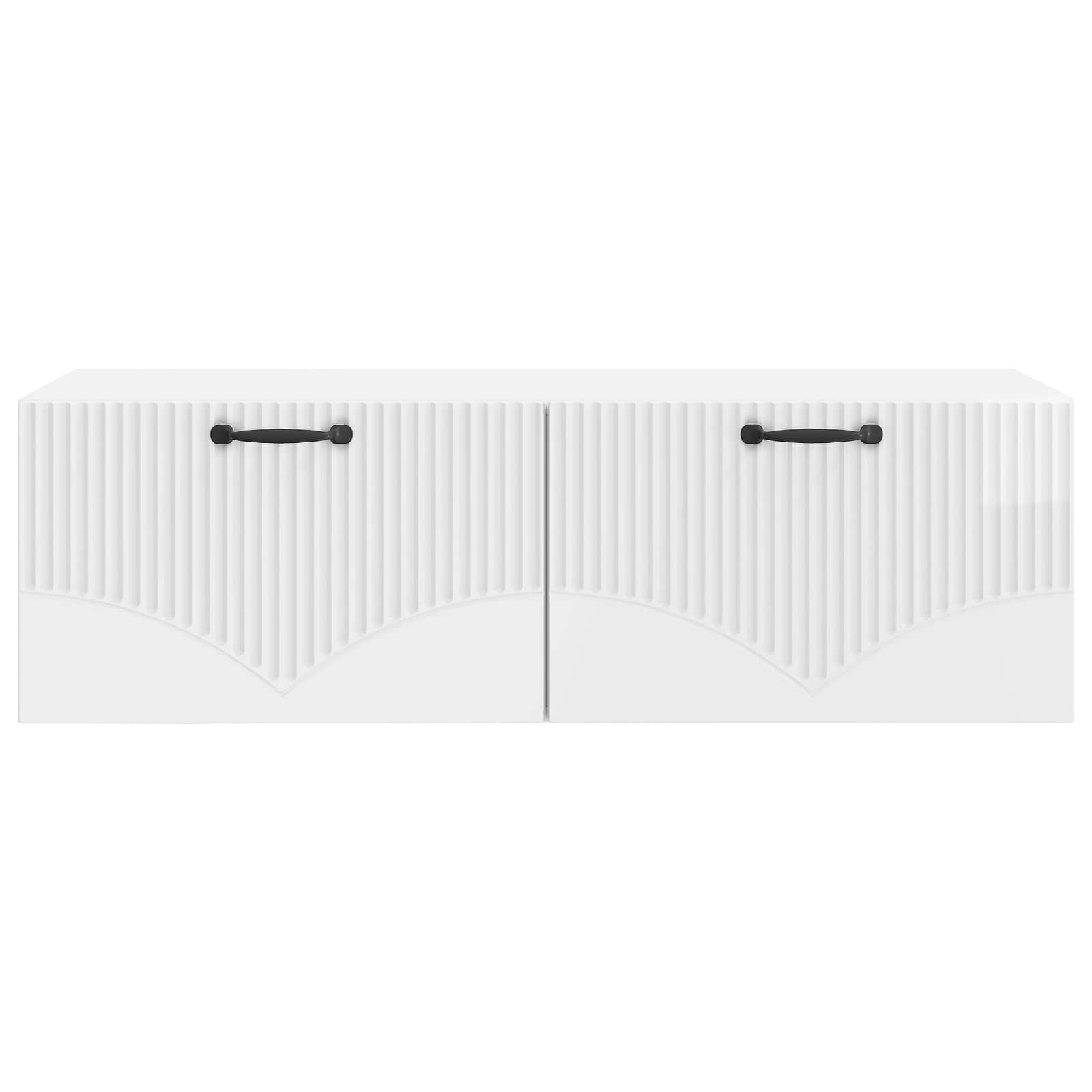 Meuble TV mural Montage mural Blanc brillant 98 x 41 x 30 cm - XIOS