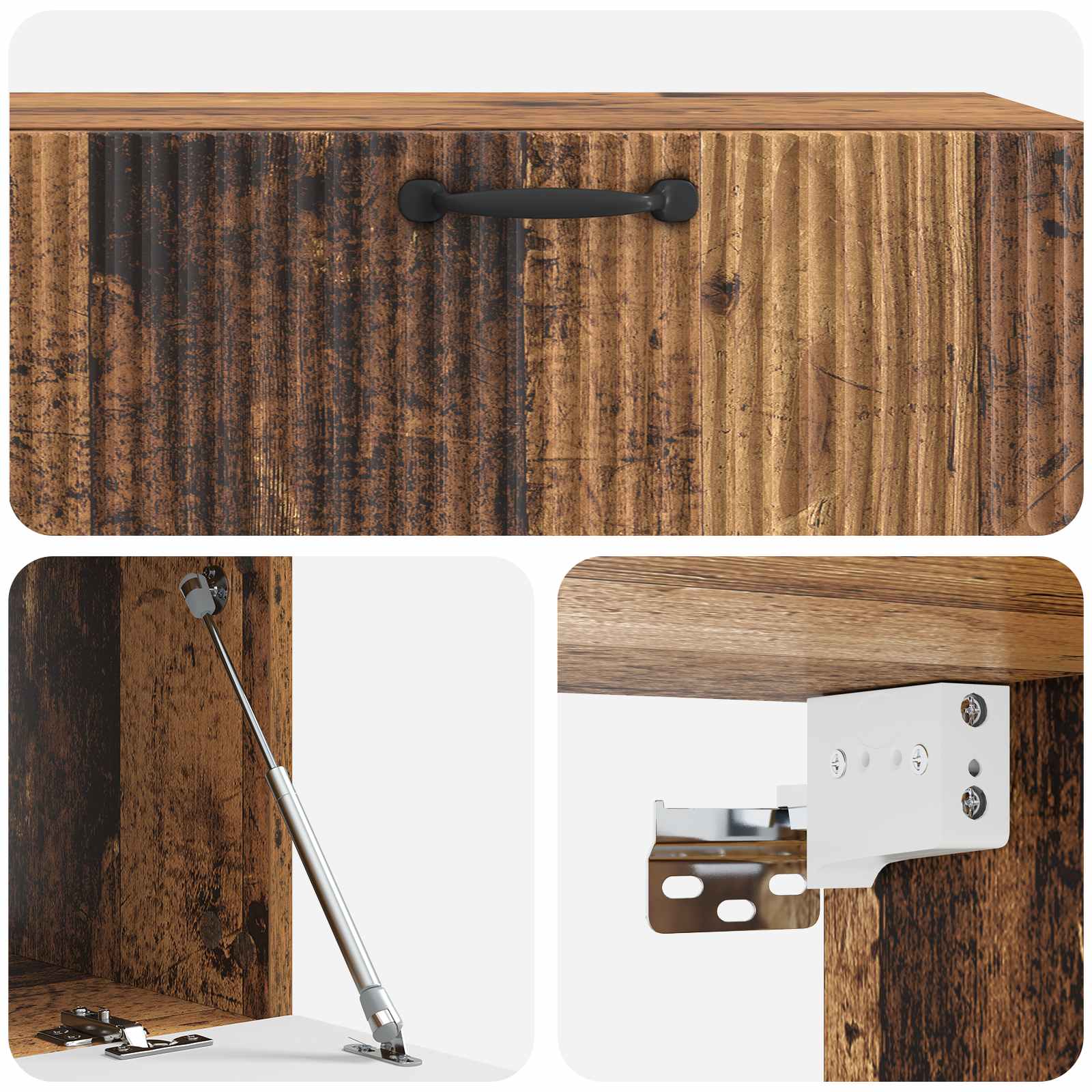 Meuble TV mural Bois ancien 98 x 41 x 30 cm Bois d'ingénierie - XIOS