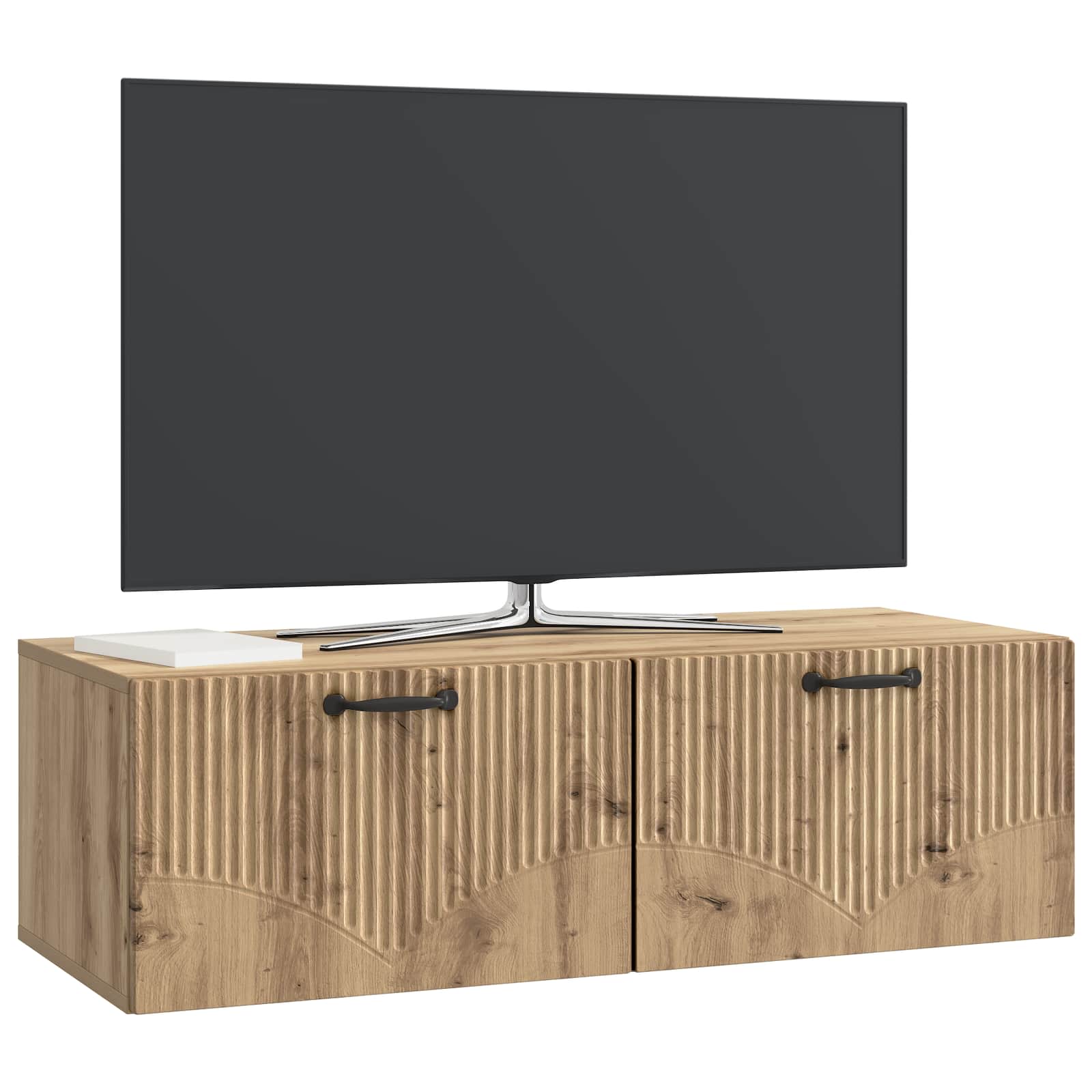 Meuble TV mural Montage mural Chêne artisanal 98 x 41 x 30 cm - XIOS