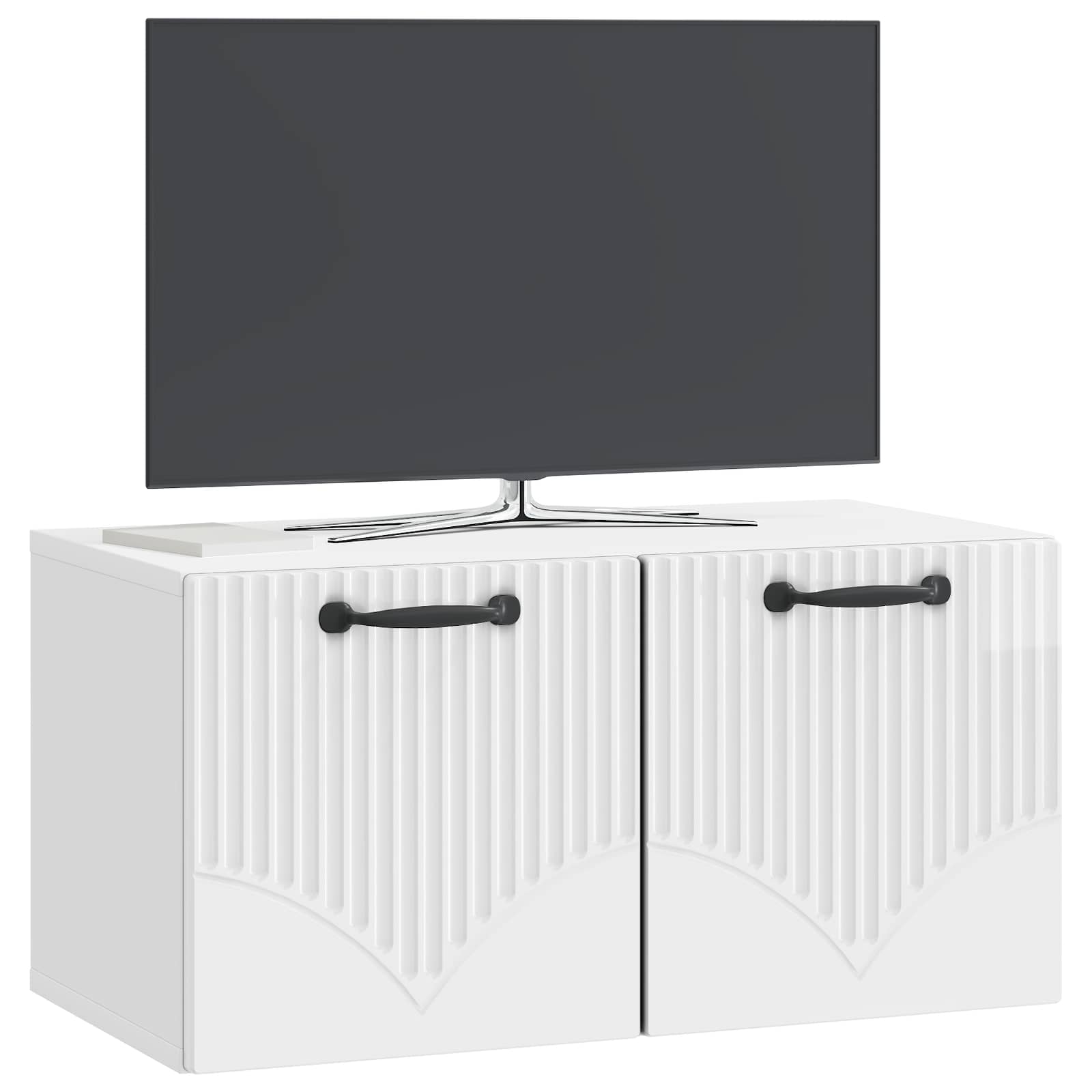 Meuble TV mural Montage mural Blanc brillant 59,5 x 31 x 30 cm - XIOS