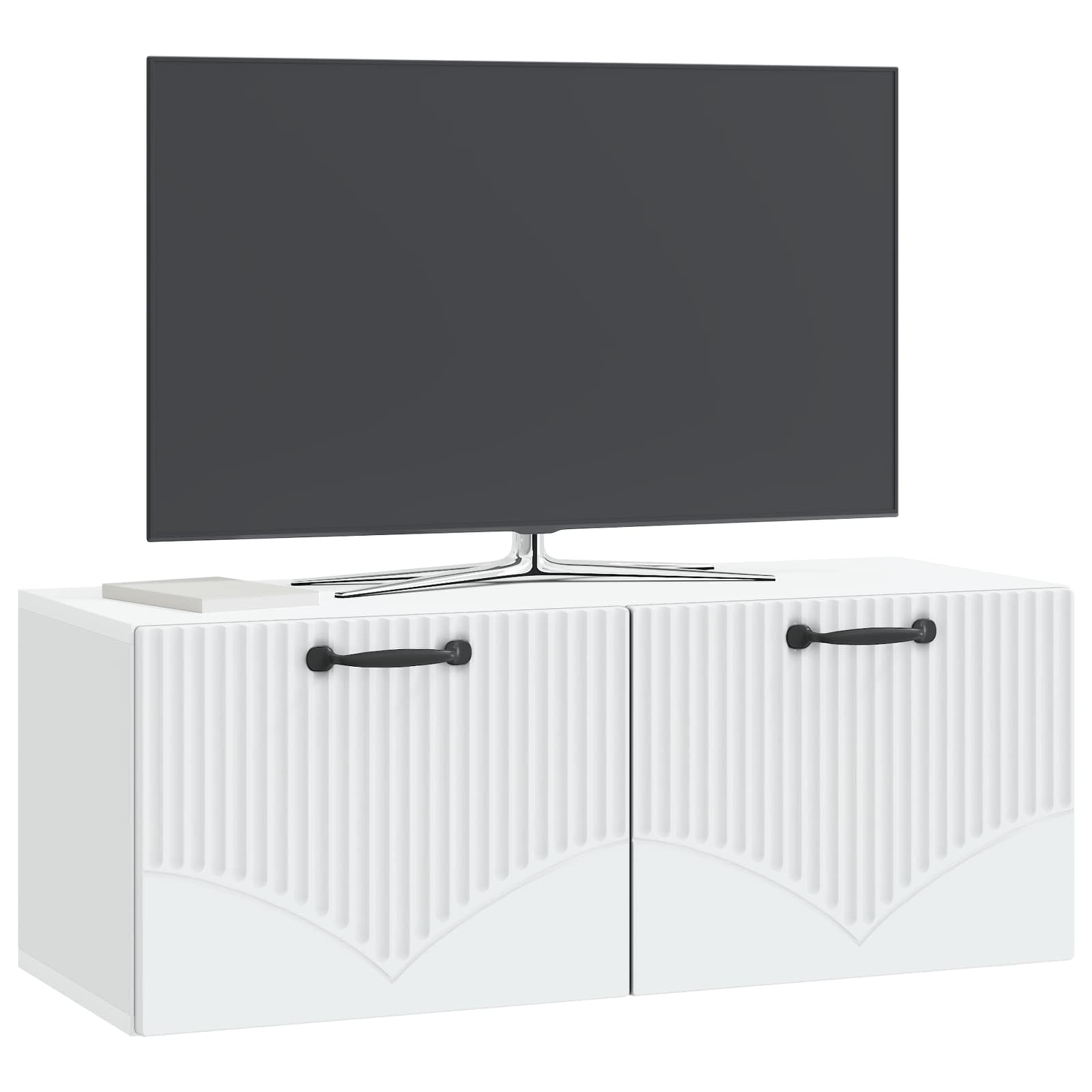 Meuble TV mural Blanc 78,5 x 31 x 30 cm Bois d'ingénierie - XIOS