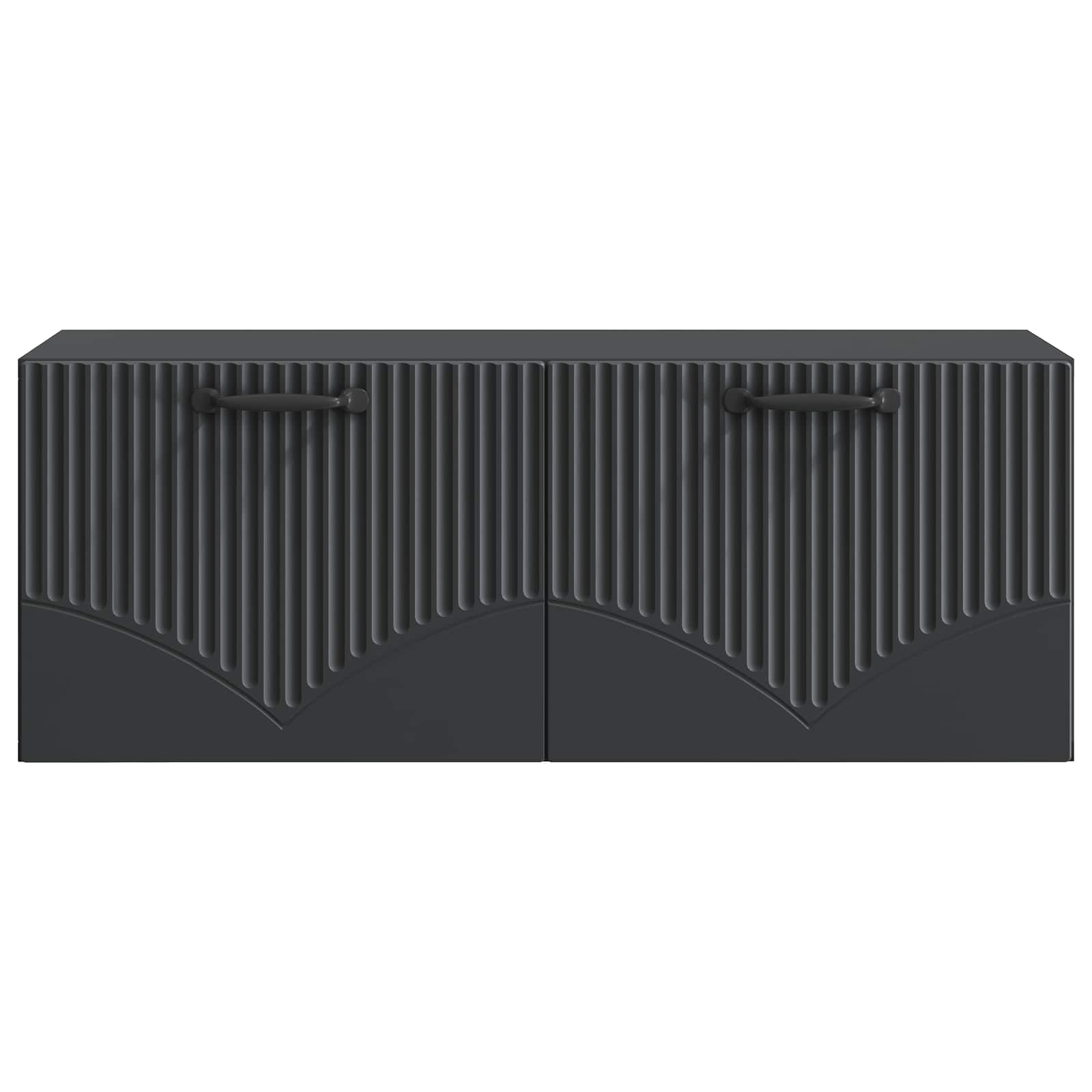 Meuble TV mural Noir 78,5 x 31 x 30 cm Bois d'ingénierie - XIOS