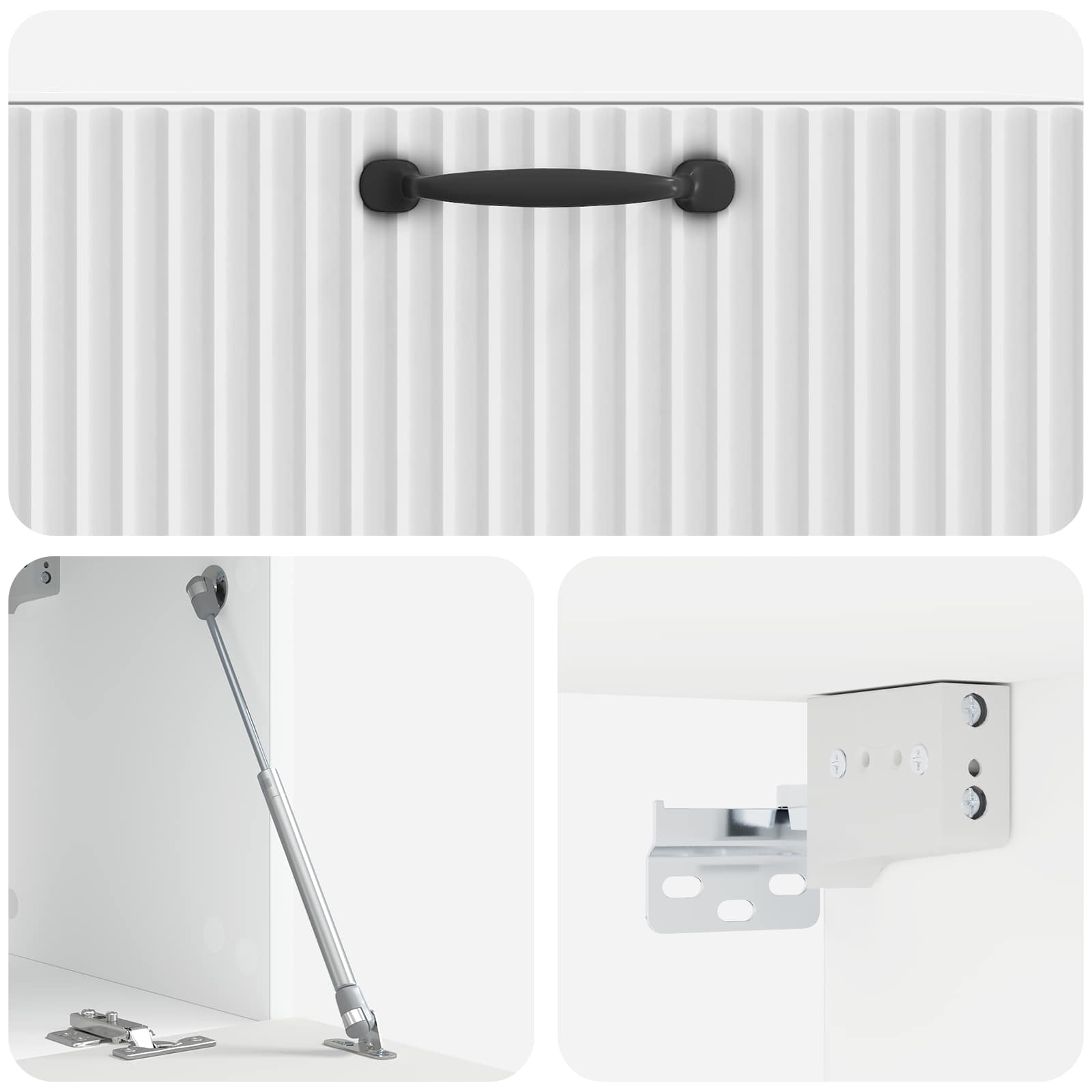 Meuble TV mural Montage mural Blanc brillant 78,5 x 31 x 30 cm - XIOS