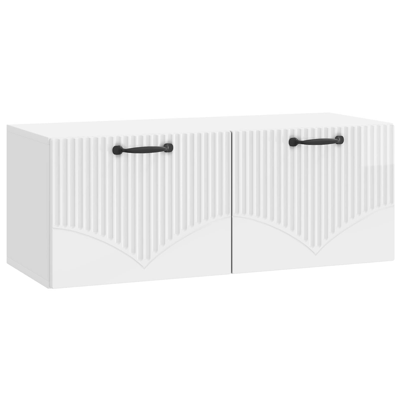Meuble TV mural Montage mural Blanc brillant 78,5 x 31 x 30 cm - XIOS