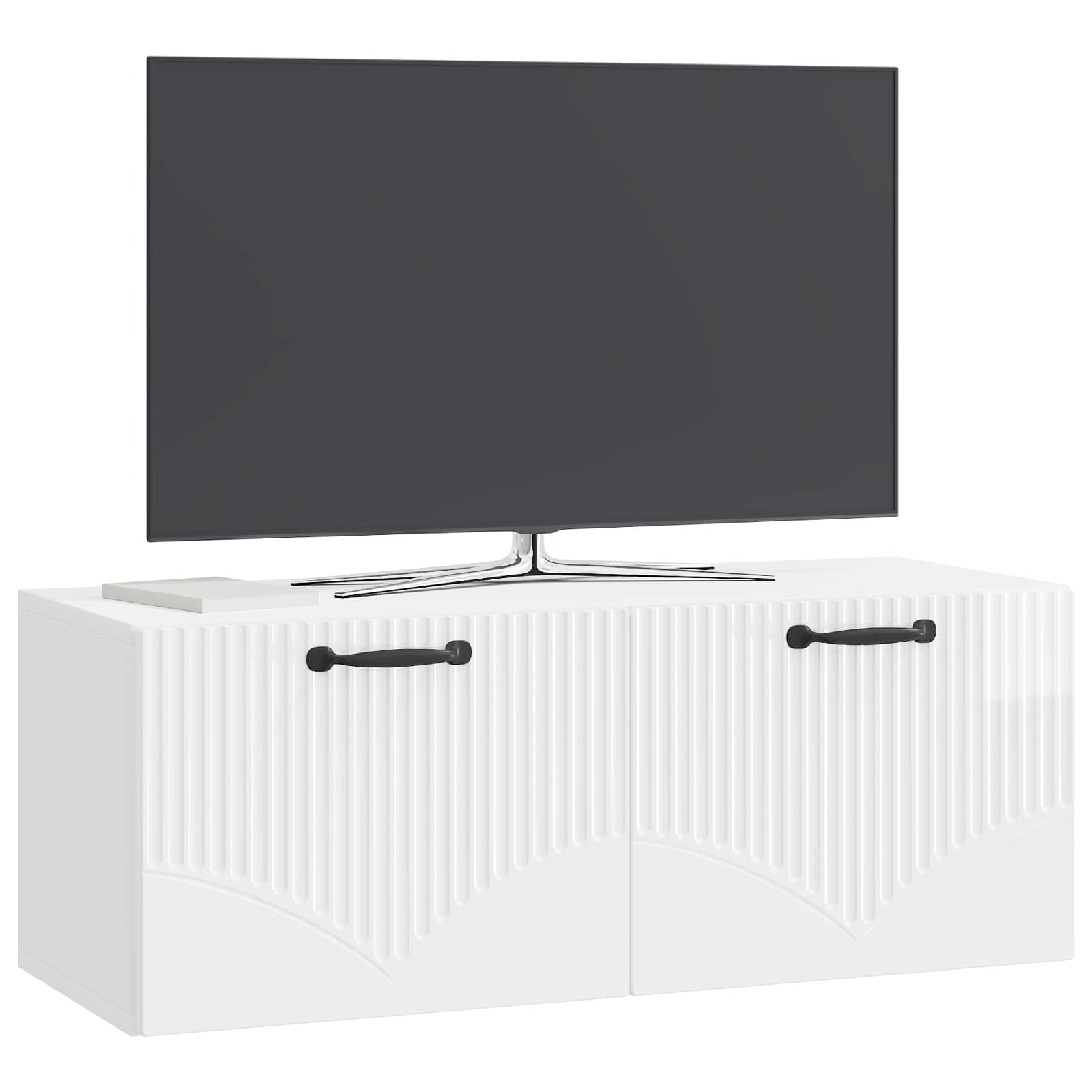 Meuble TV mural Montage mural Blanc brillant 78,5 x 31 x 30 cm - XIOS