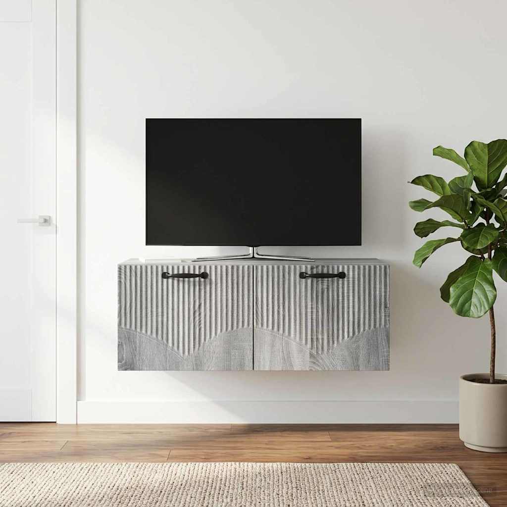 Meuble TV mural Sonoma gris 78,5 x 31 x 30 cm Bois d'ingénierie - XIOS