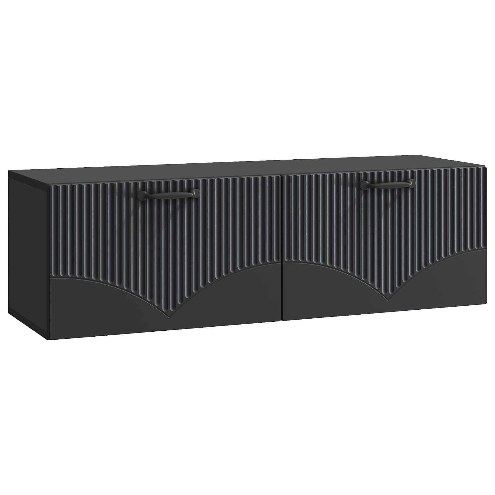 Meuble TV mural Noir 98 x 31 x 30 cm Bois d'ingénierie - XIOS